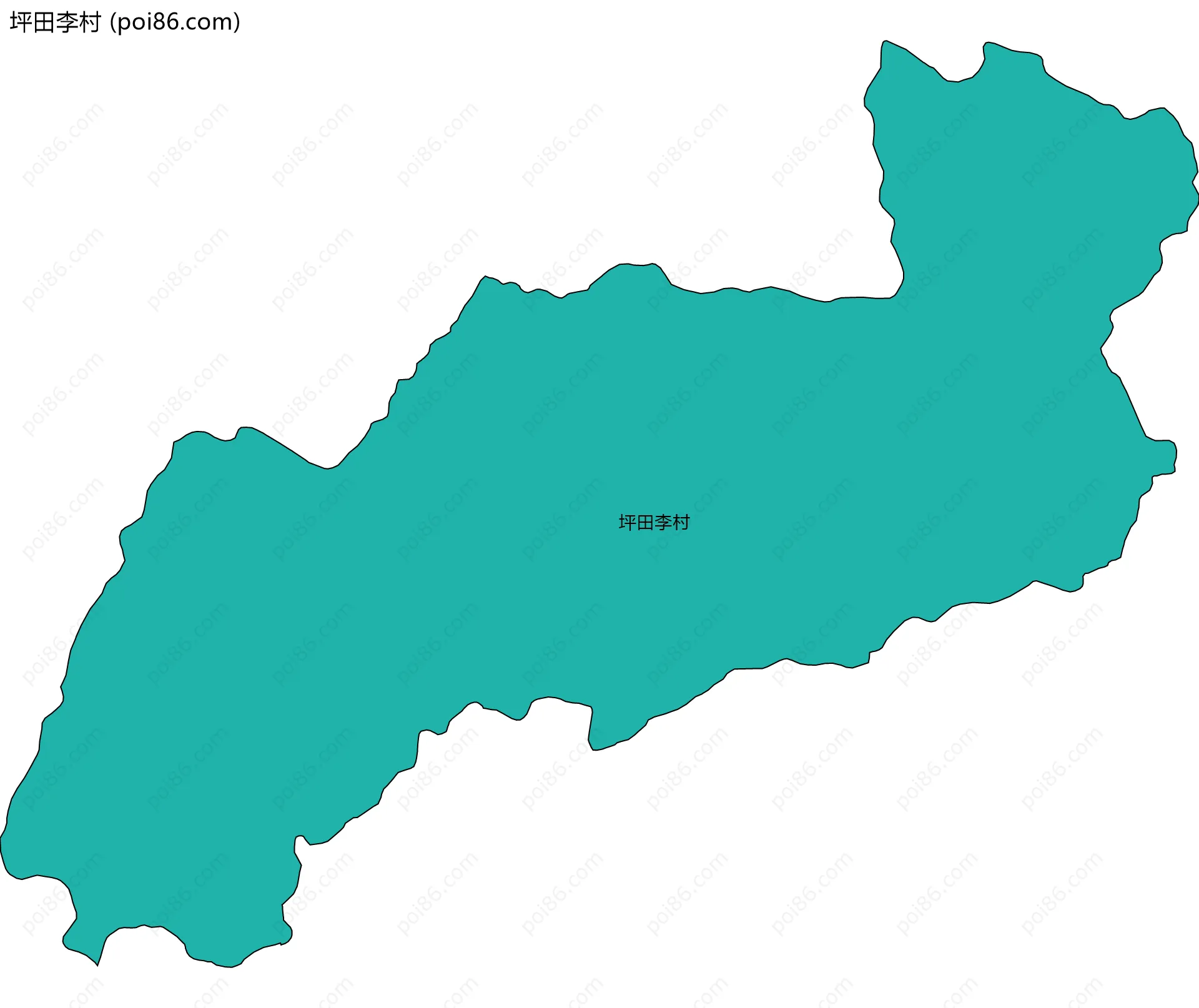 坪田李村边界地图