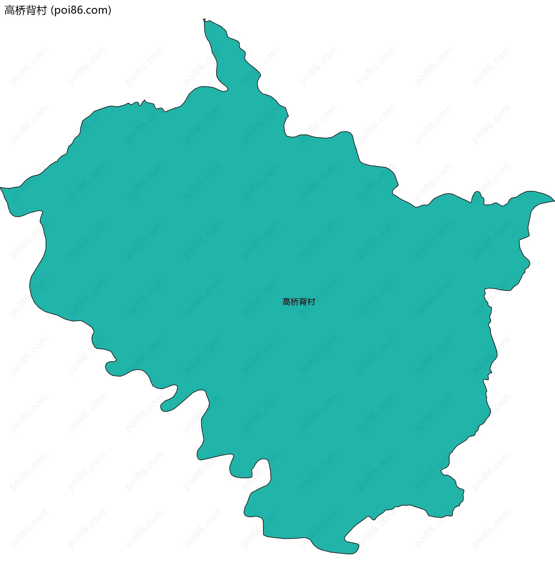 高桥背村边界地图