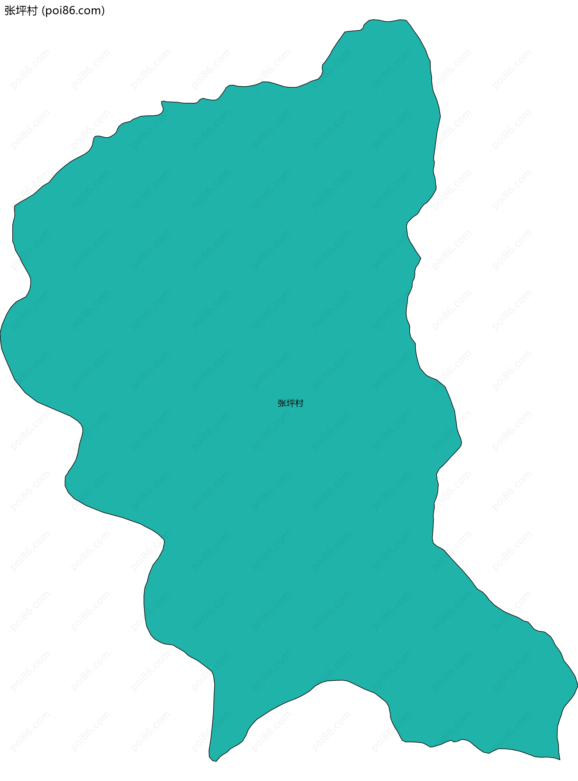 张坪村边界地图