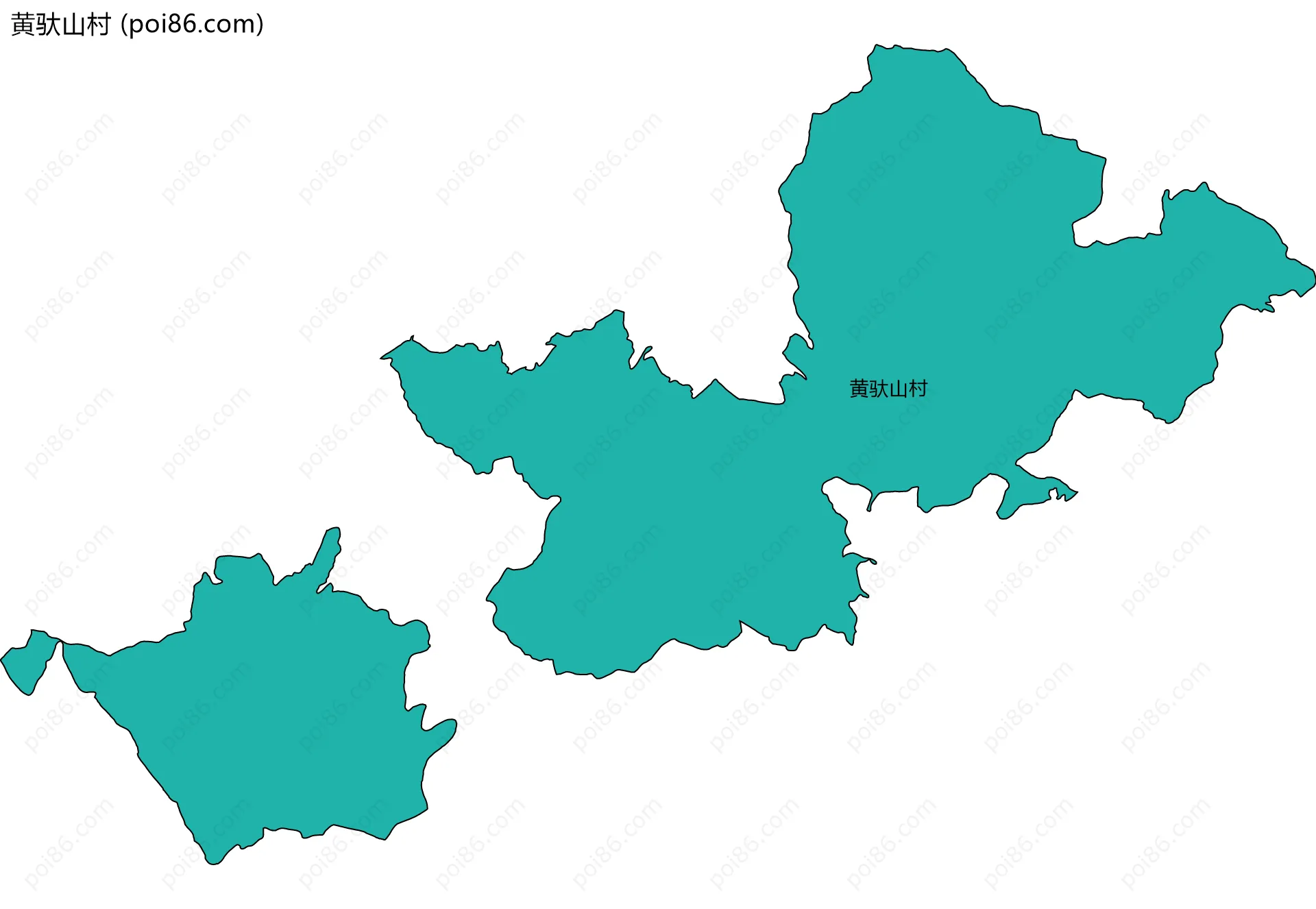 黄驮山村边界地图
