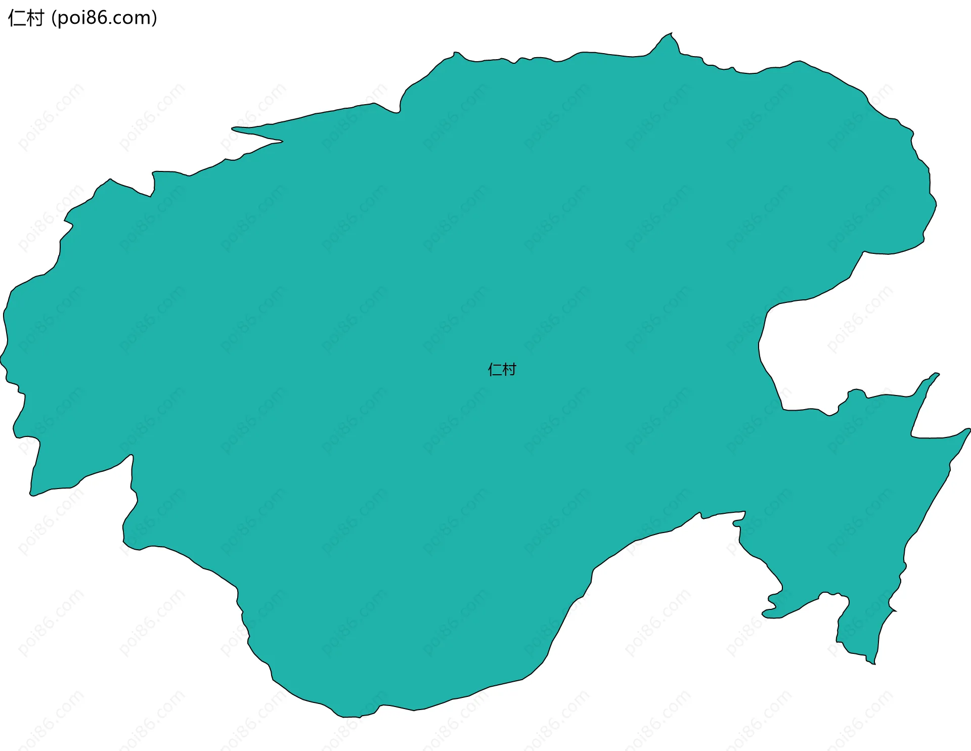 仁村边界地图