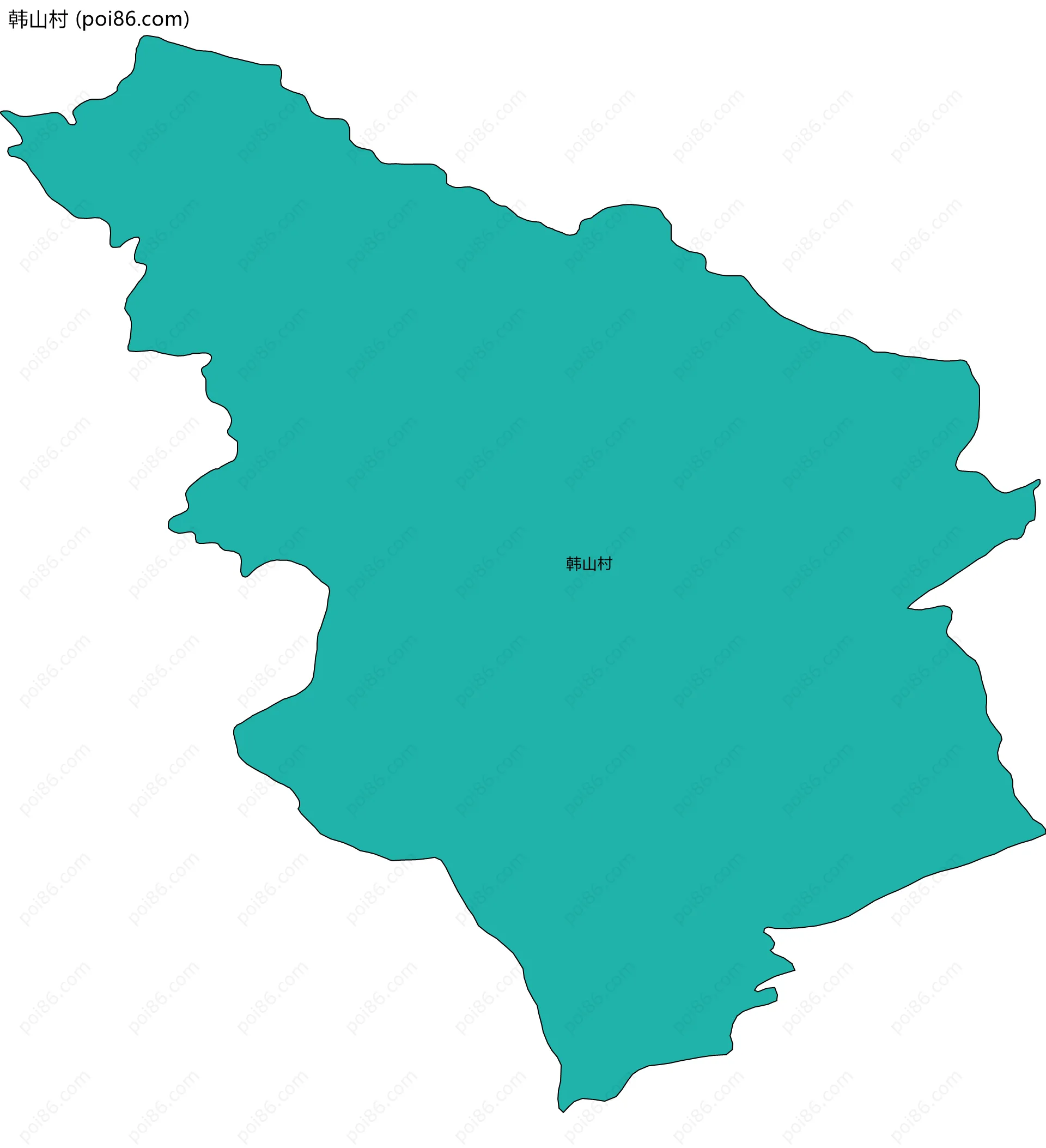 韩山村边界地图