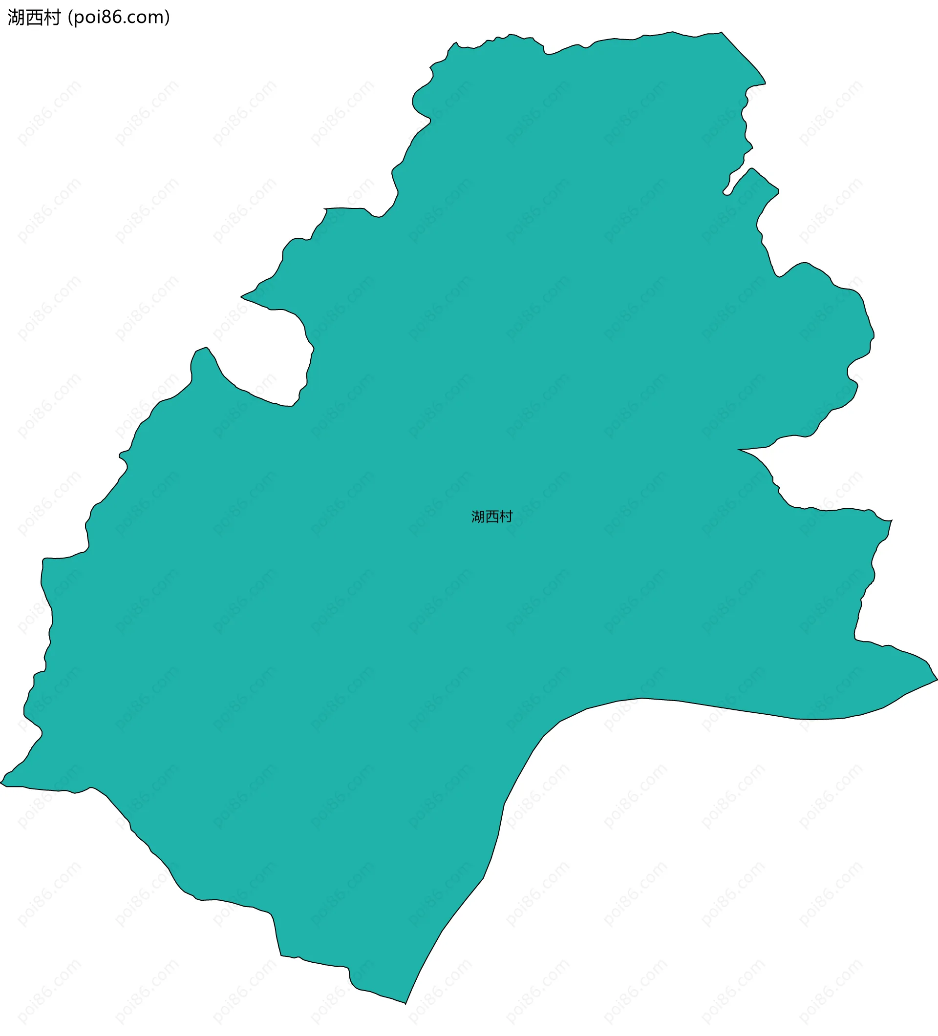 湖西村边界地图