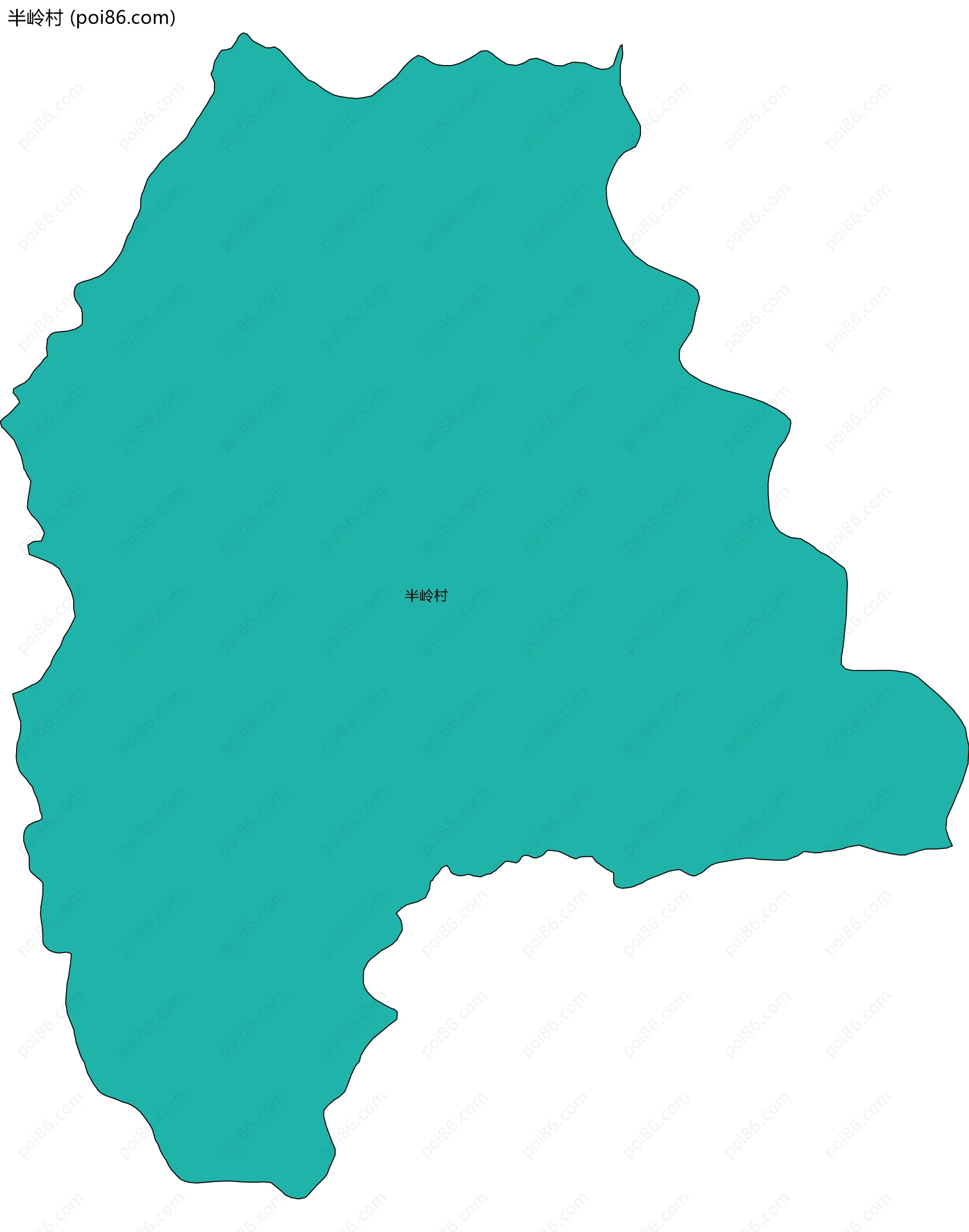 半岭村边界地图