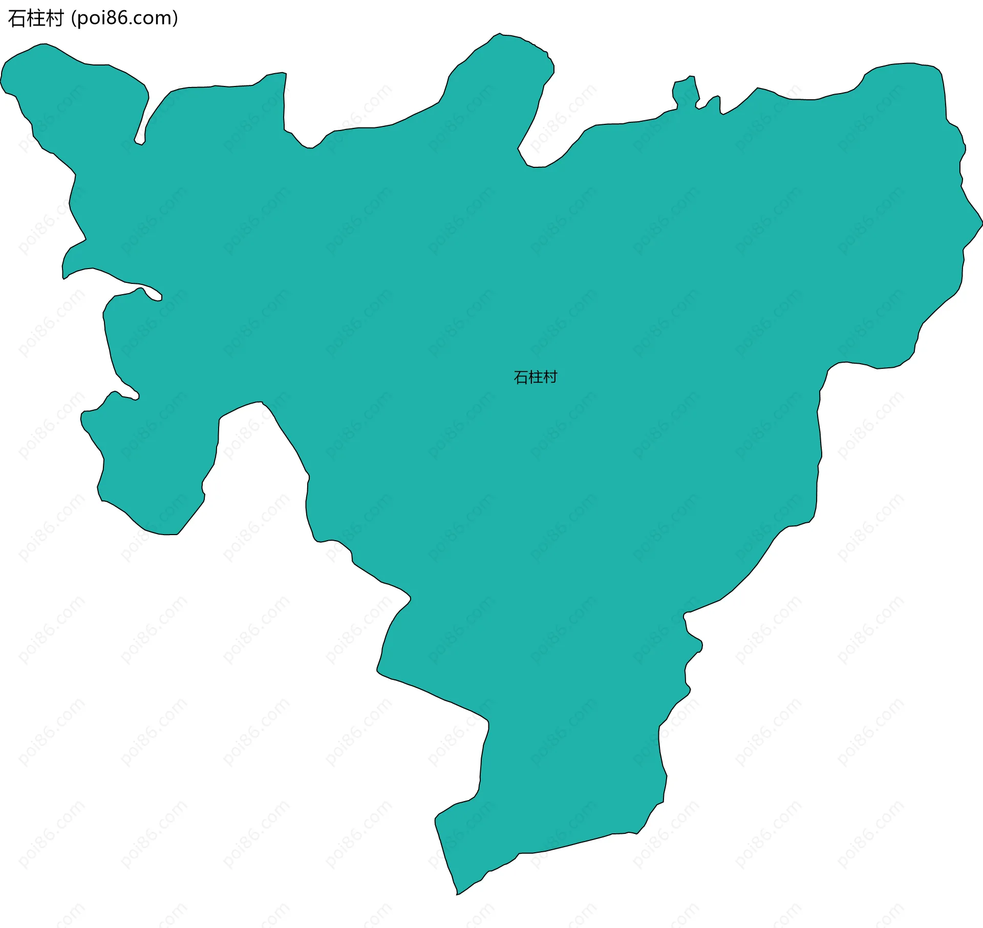 石柱村边界地图