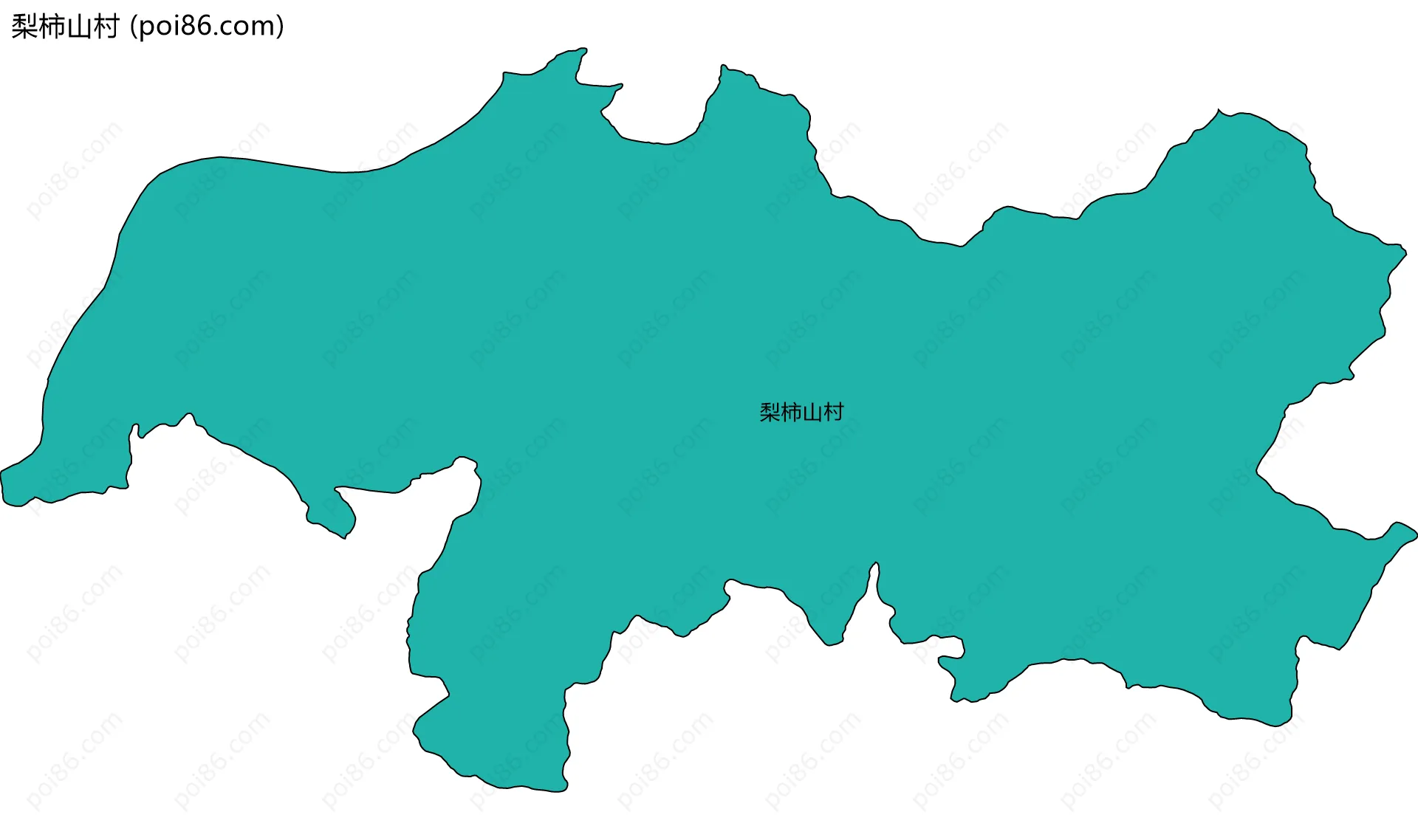 梨柿山村边界地图