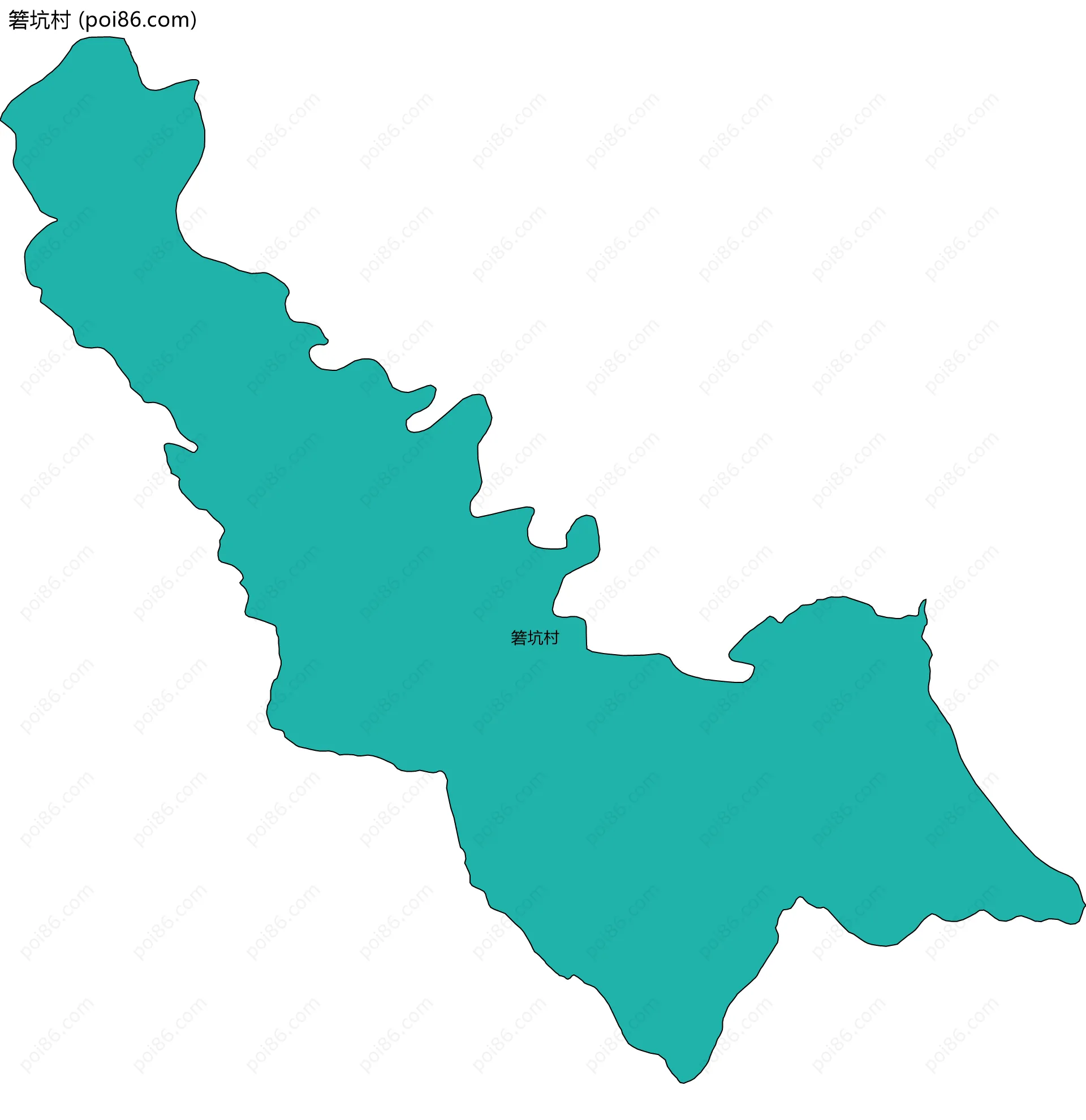 箬坑村边界地图