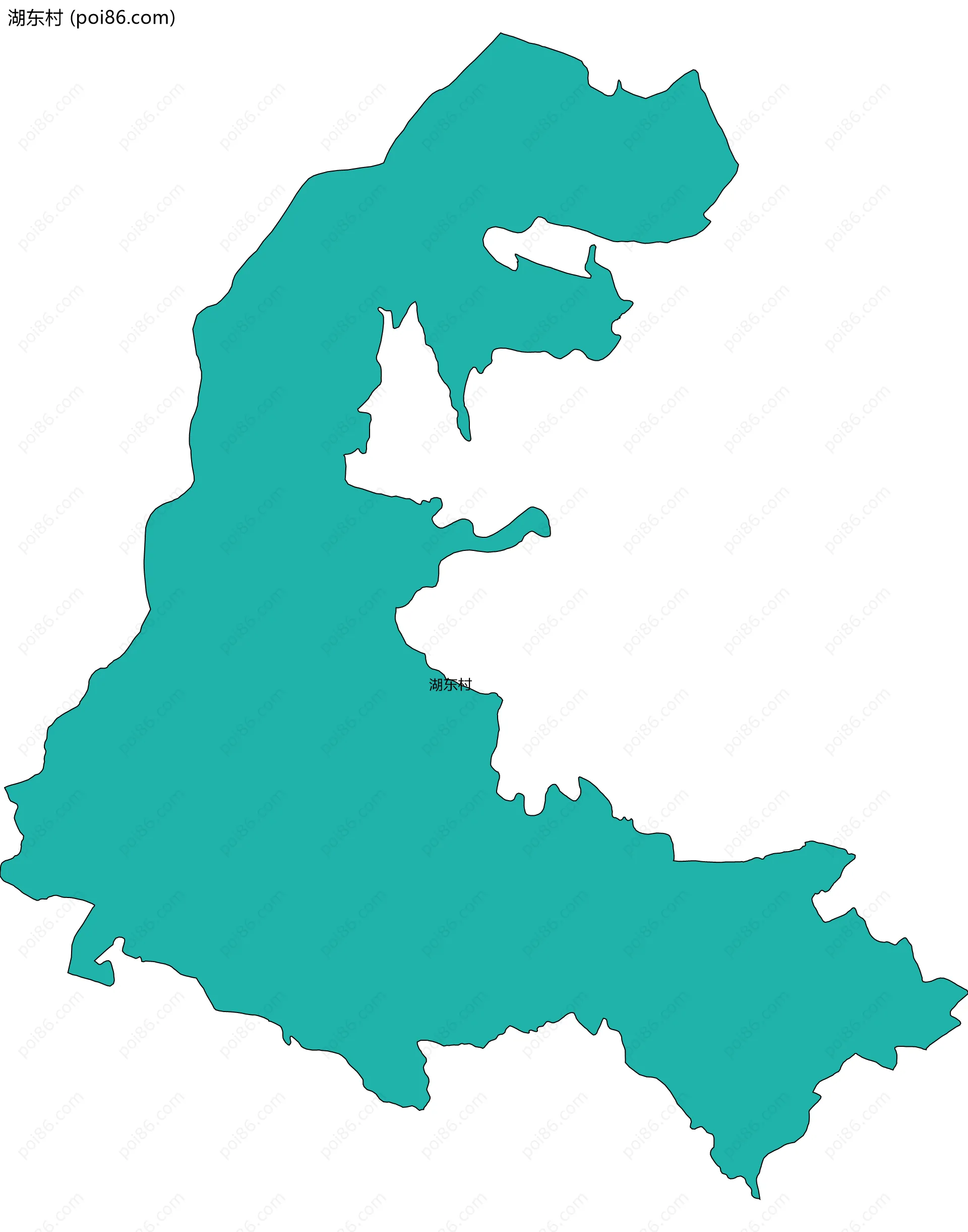 湖东村边界地图