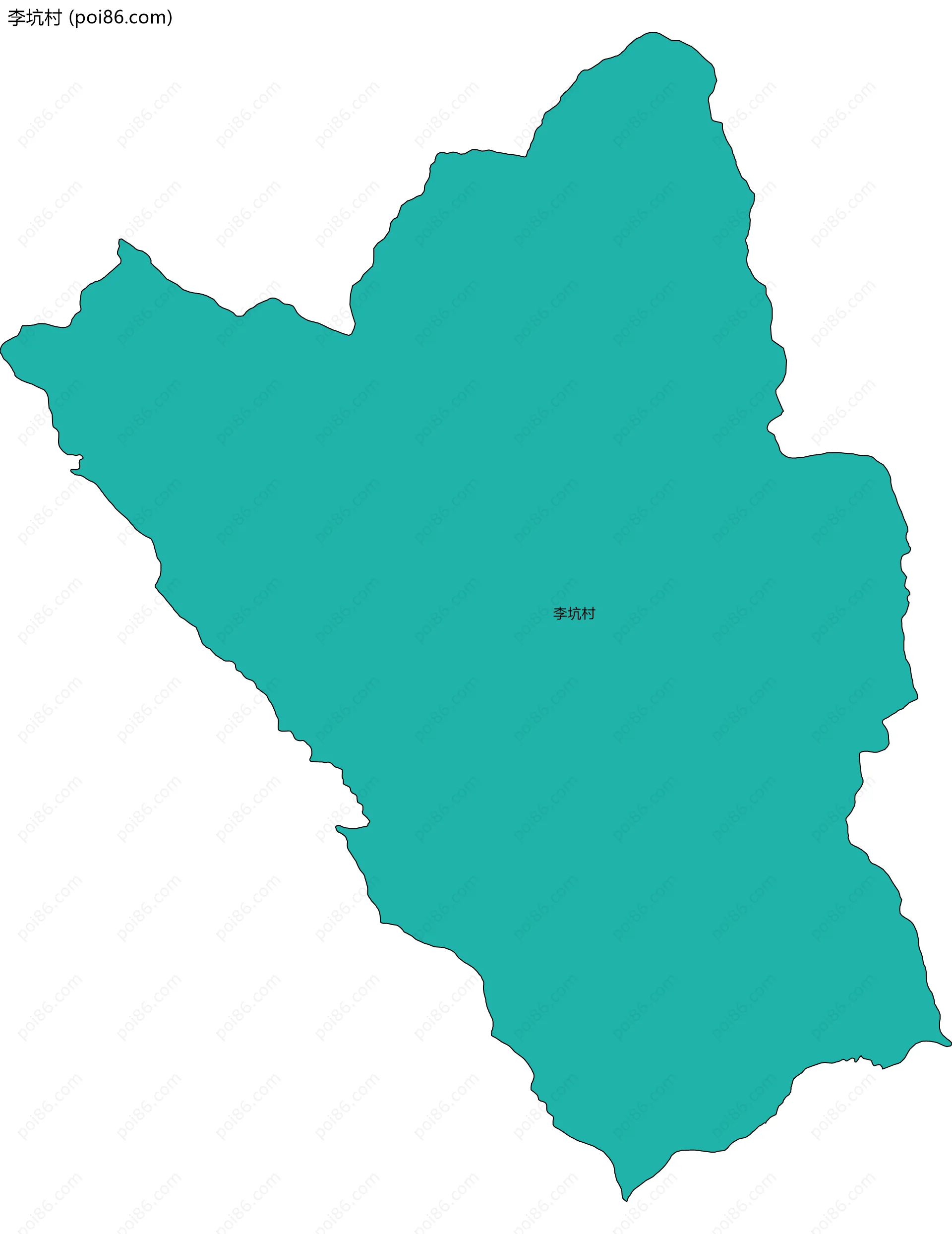 李坑村边界地图