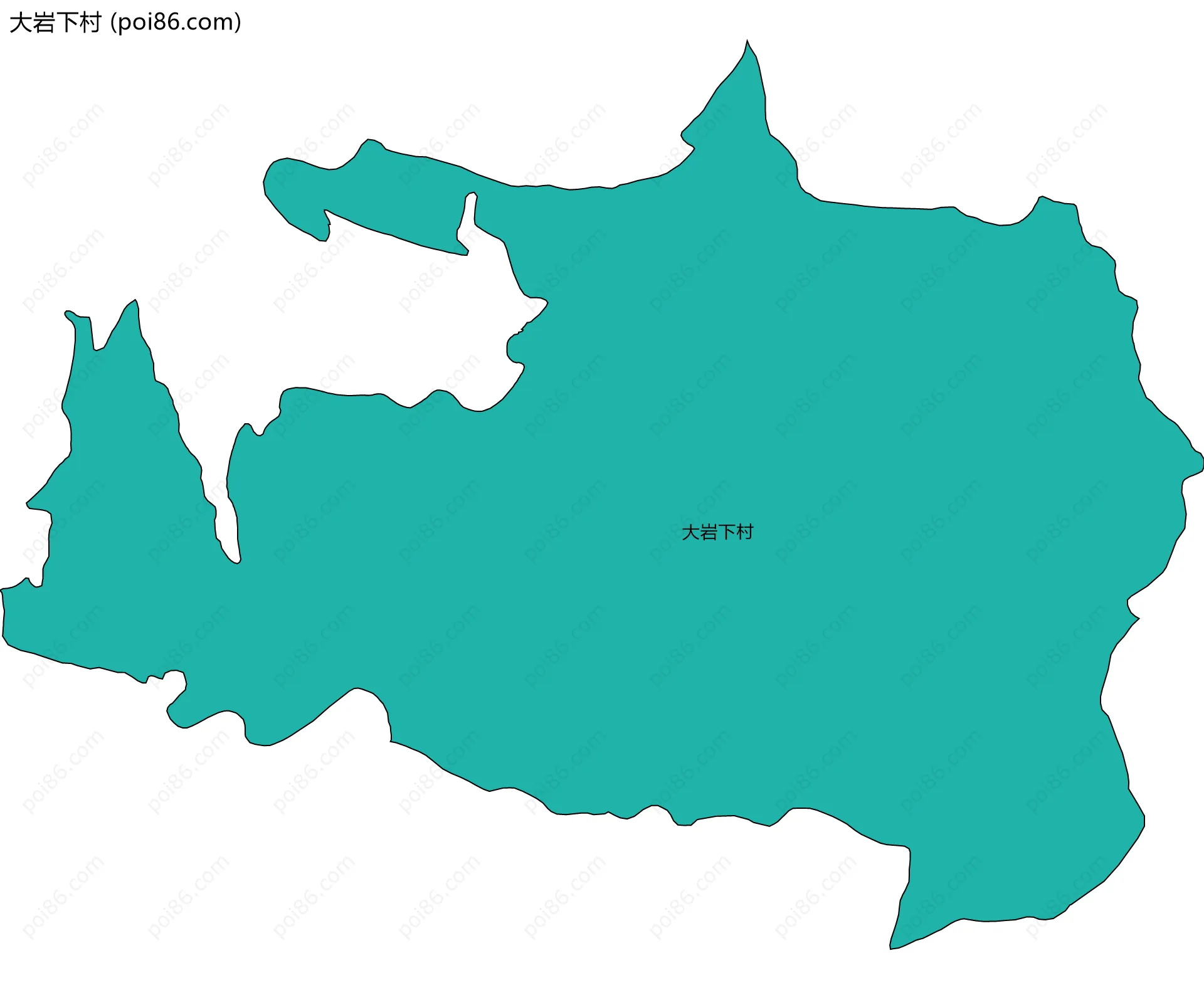 大岩下村边界地图