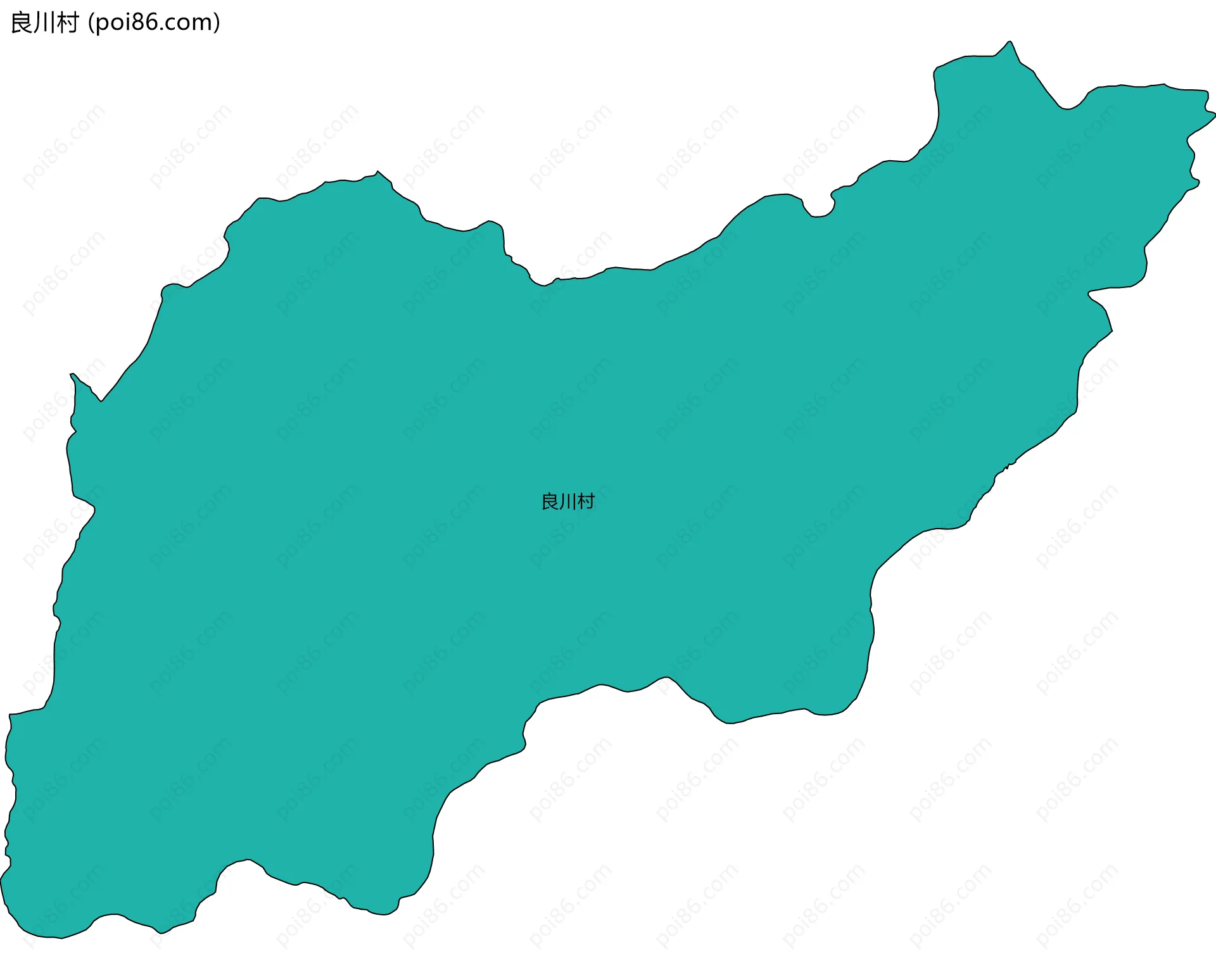 良川村边界地图