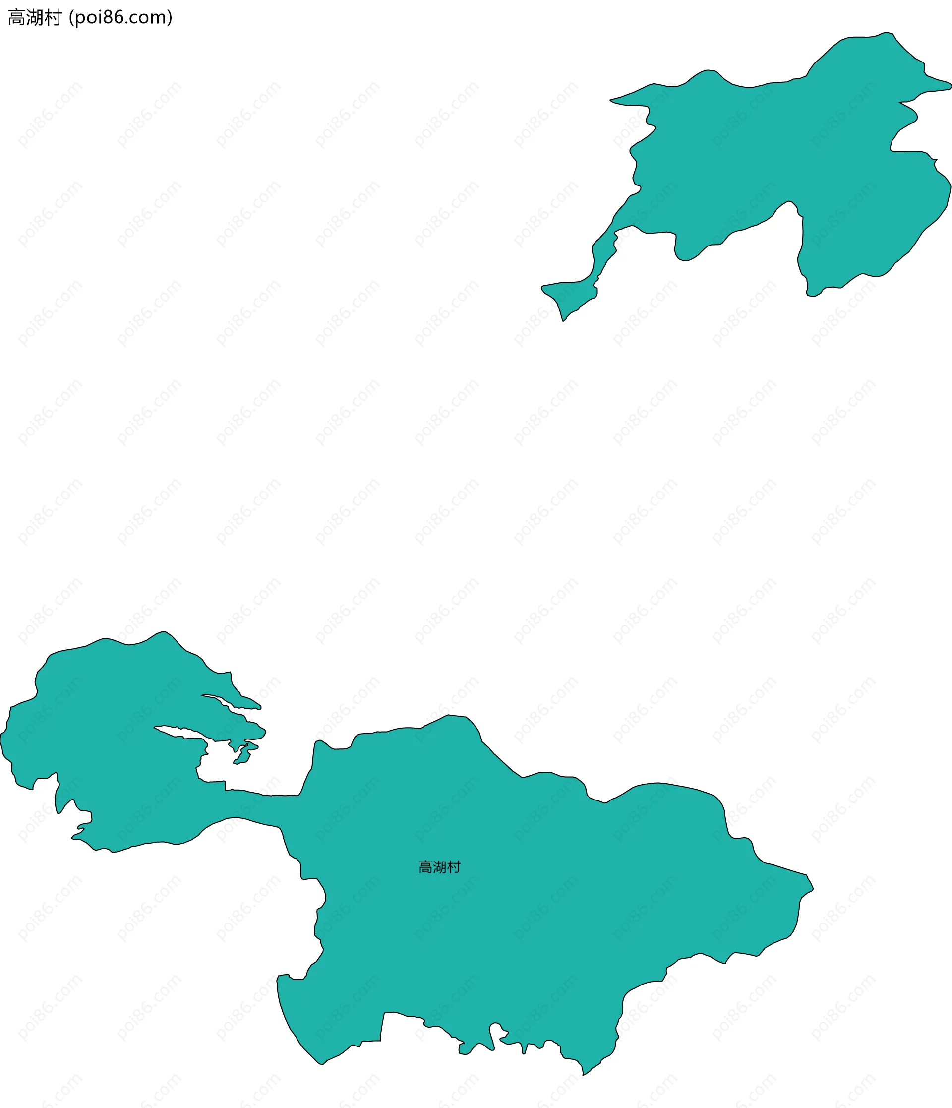 高湖村边界地图