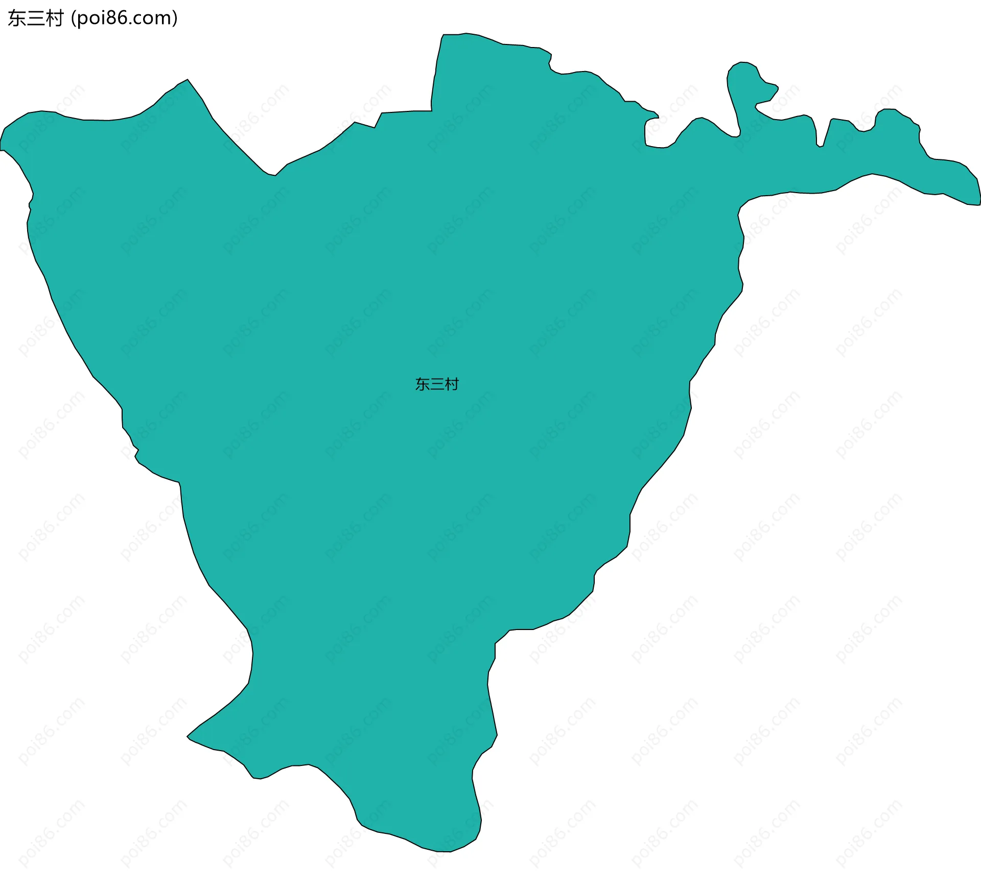 东三村边界地图