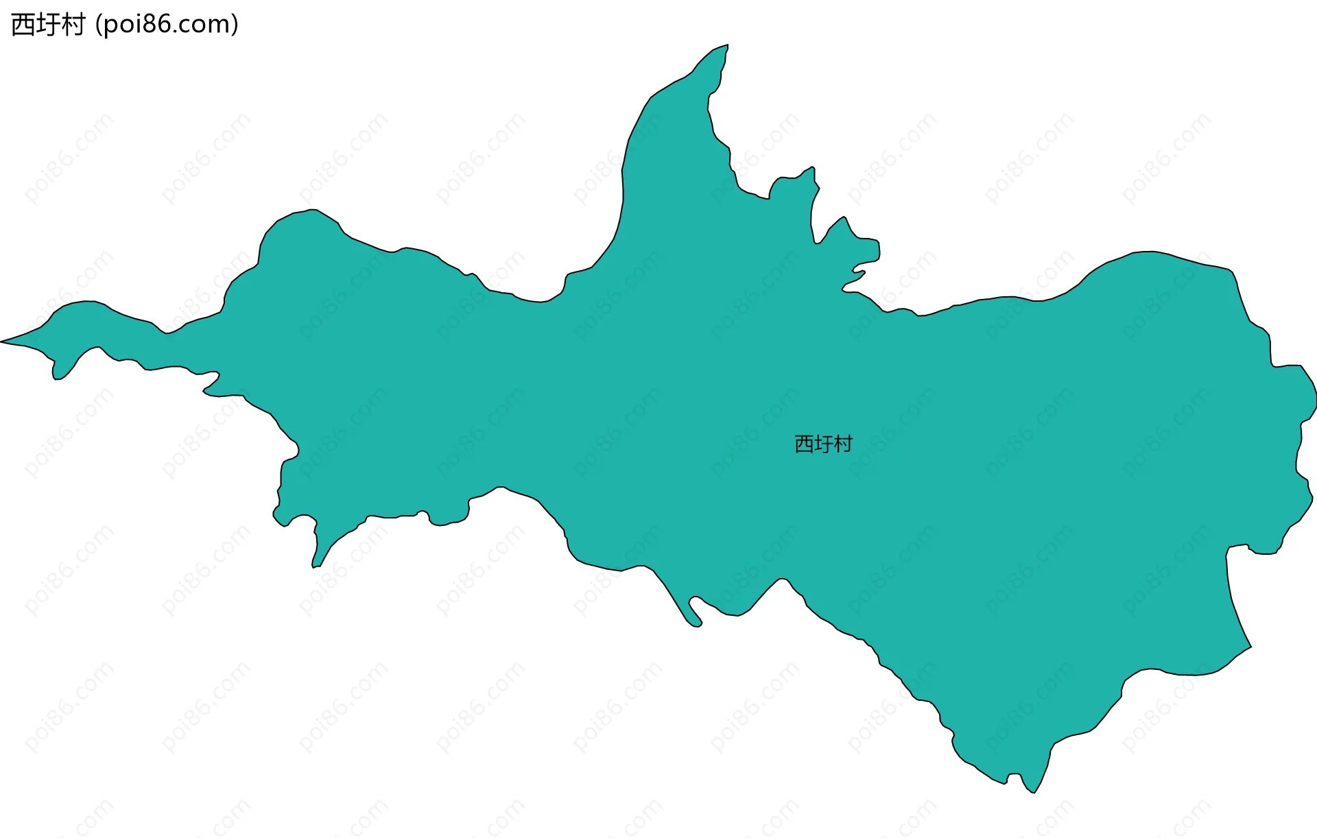 西圩村边界地图