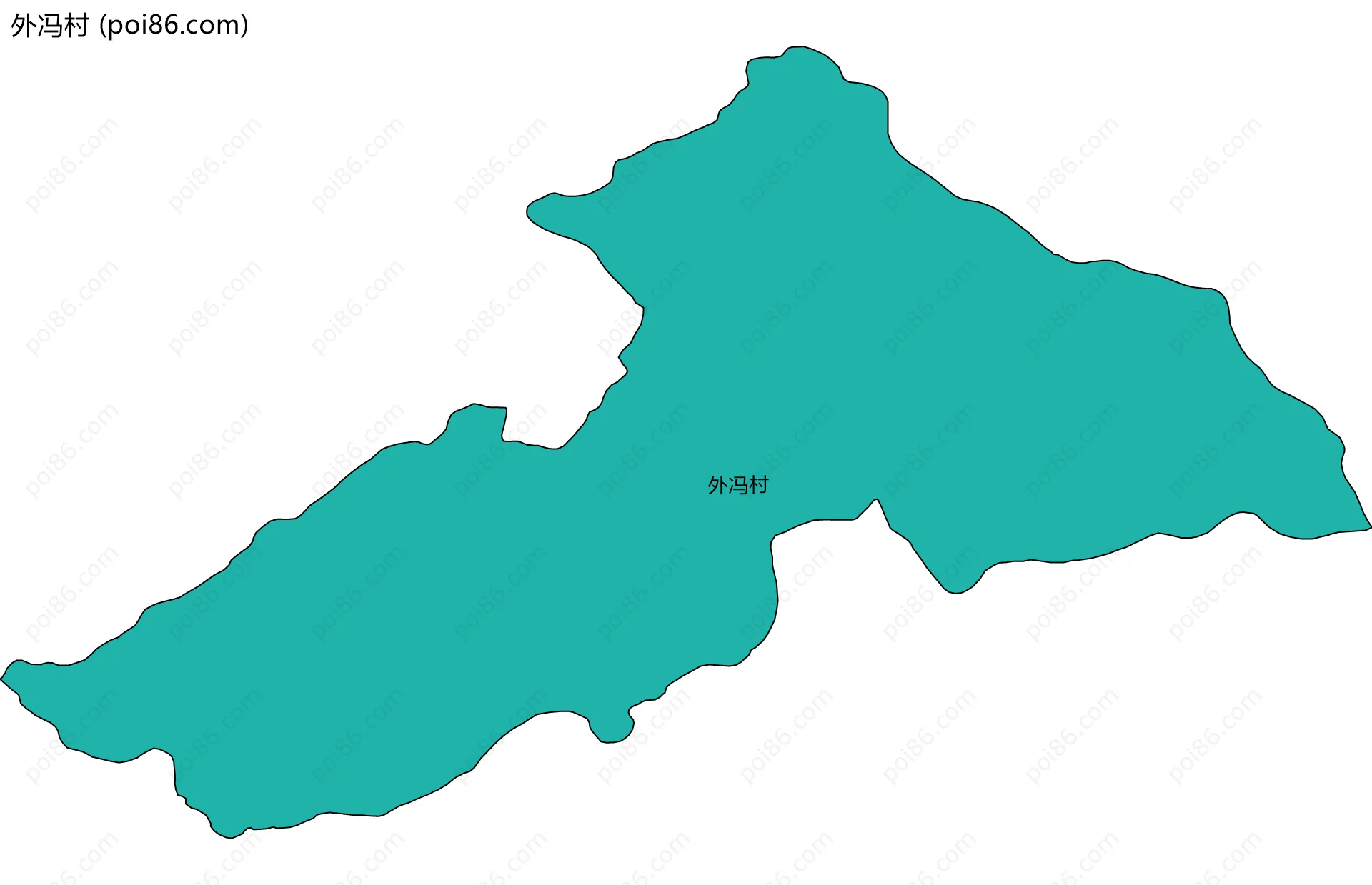 外冯村边界地图