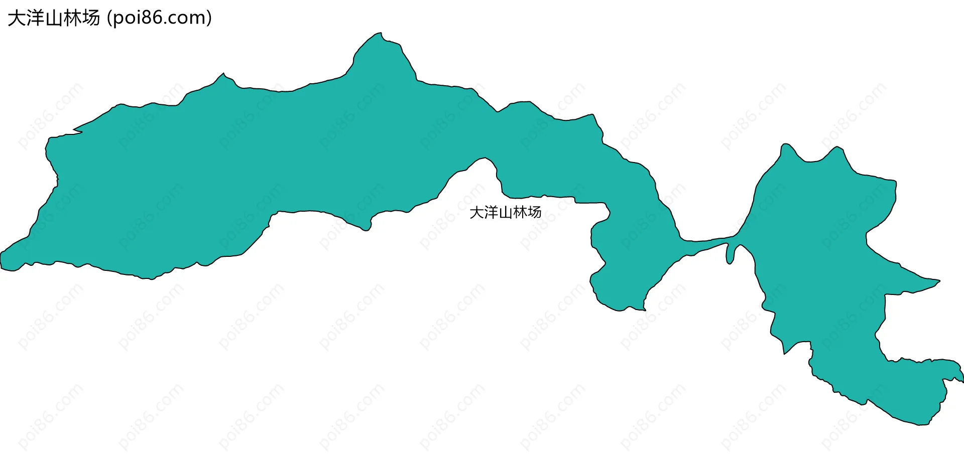 大洋山林场边界地图