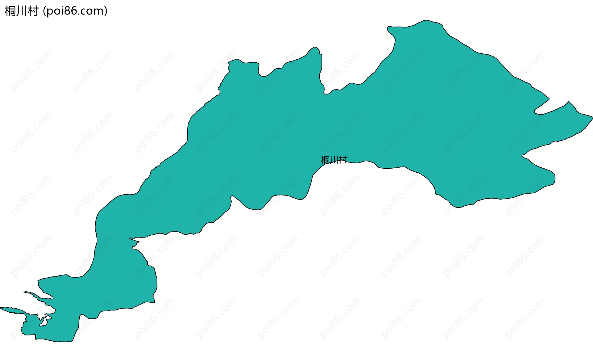 桐川村边界地图