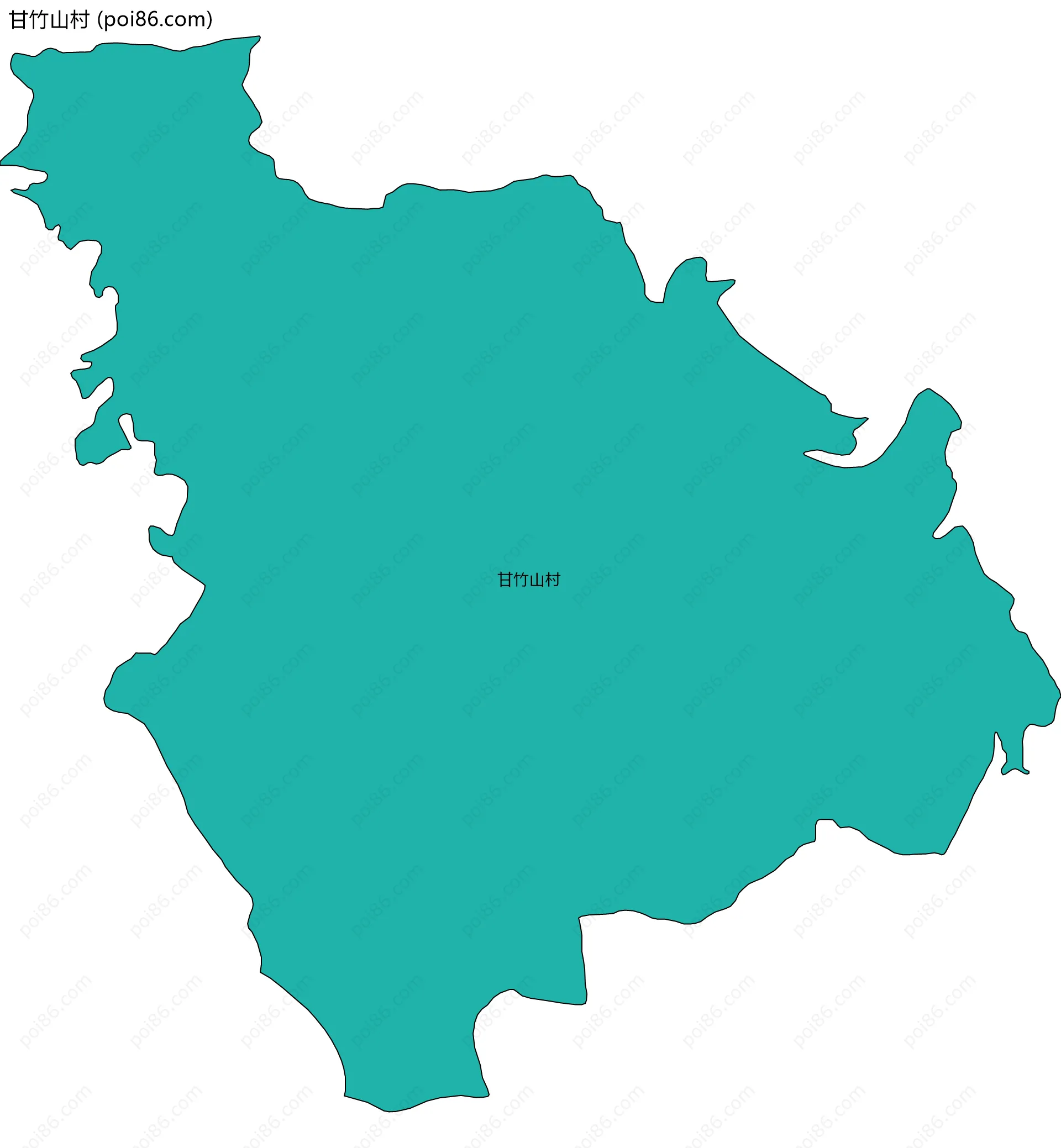 甘竹山村边界地图