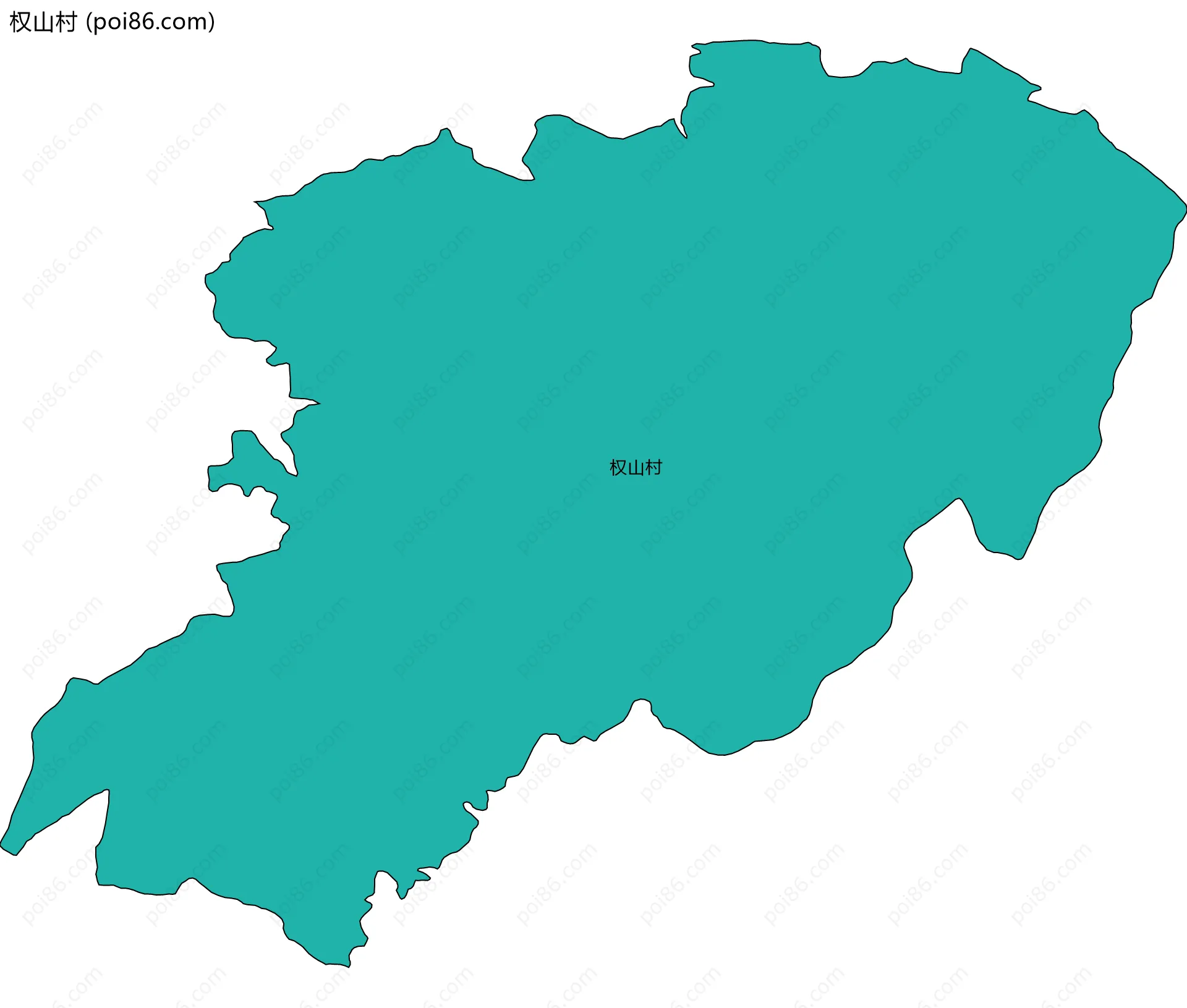 权山村边界地图