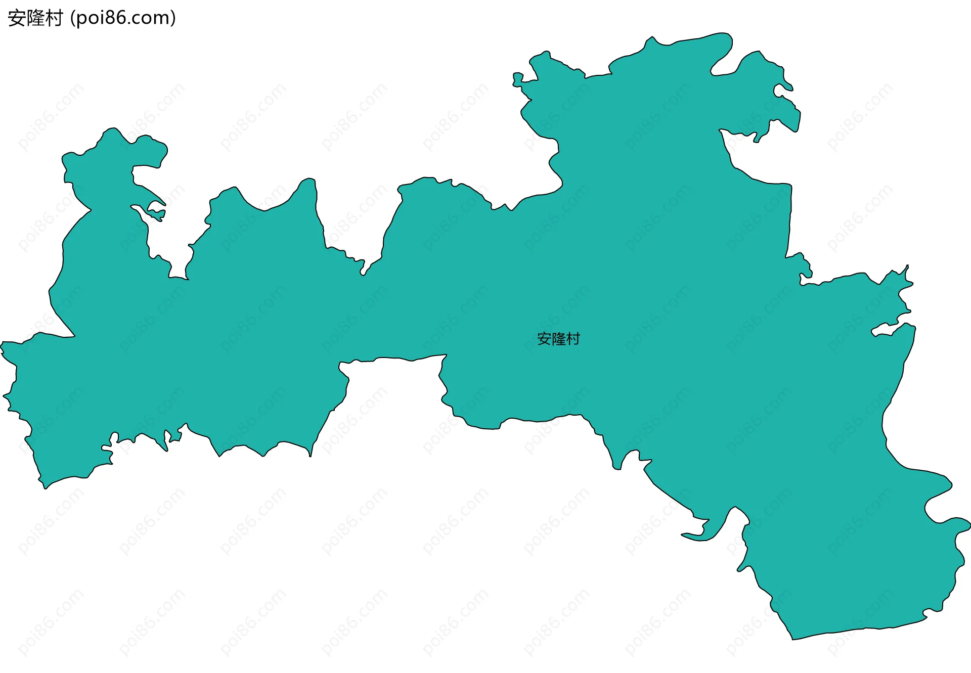 安隆村边界地图
