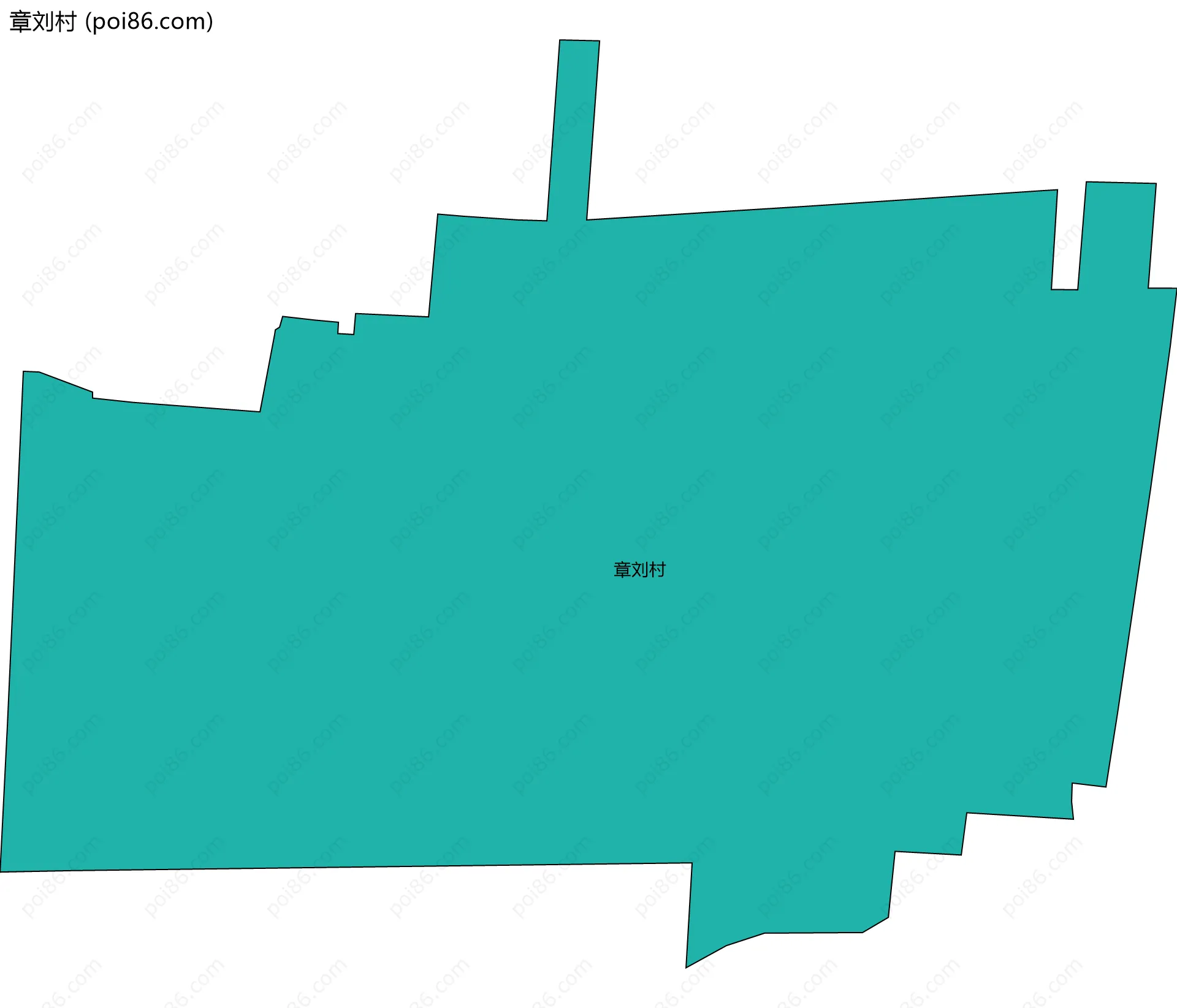 章刘村边界地图