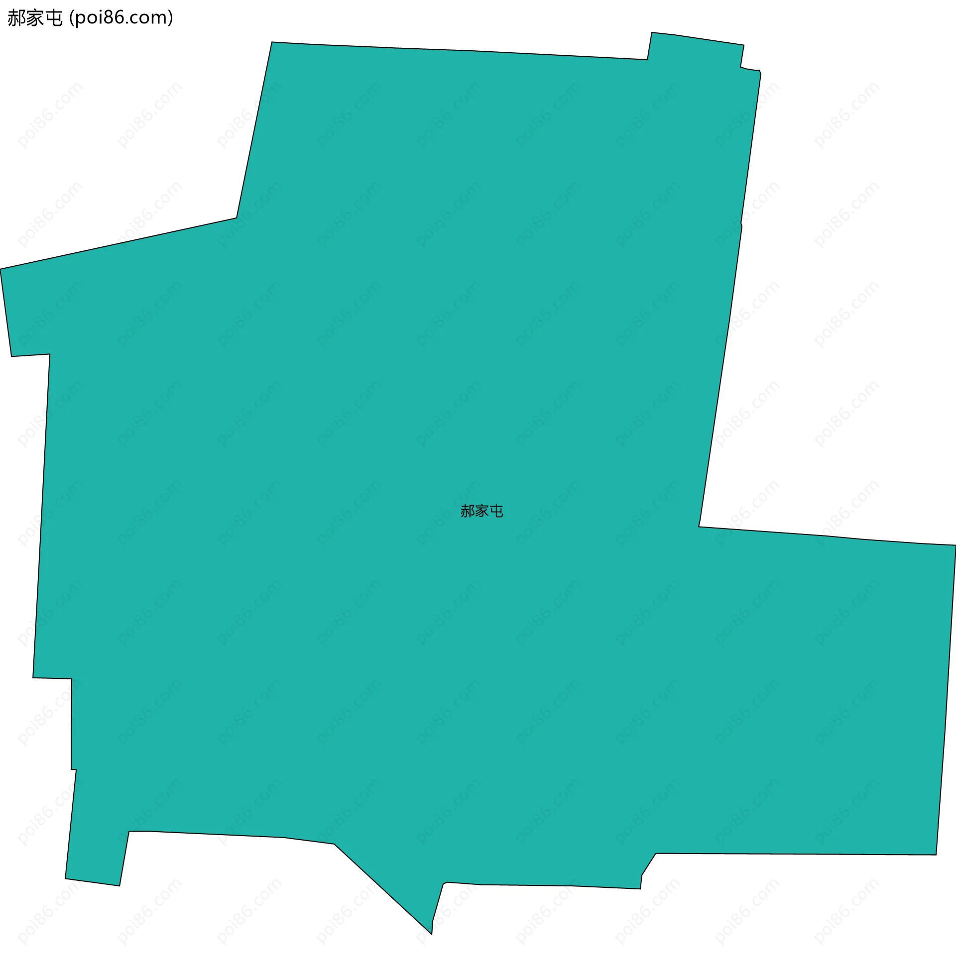 郝家屯边界地图