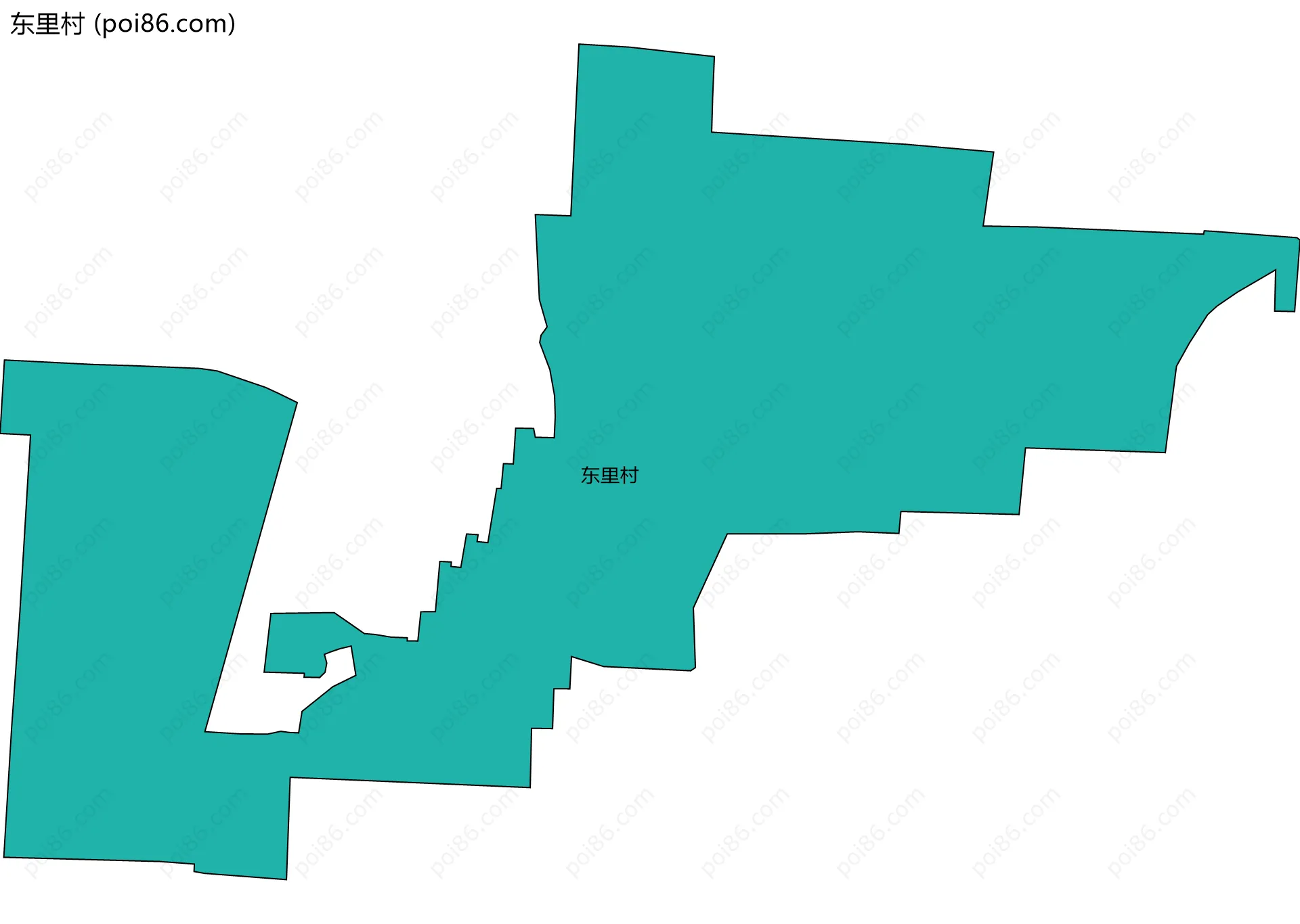 东里村边界地图