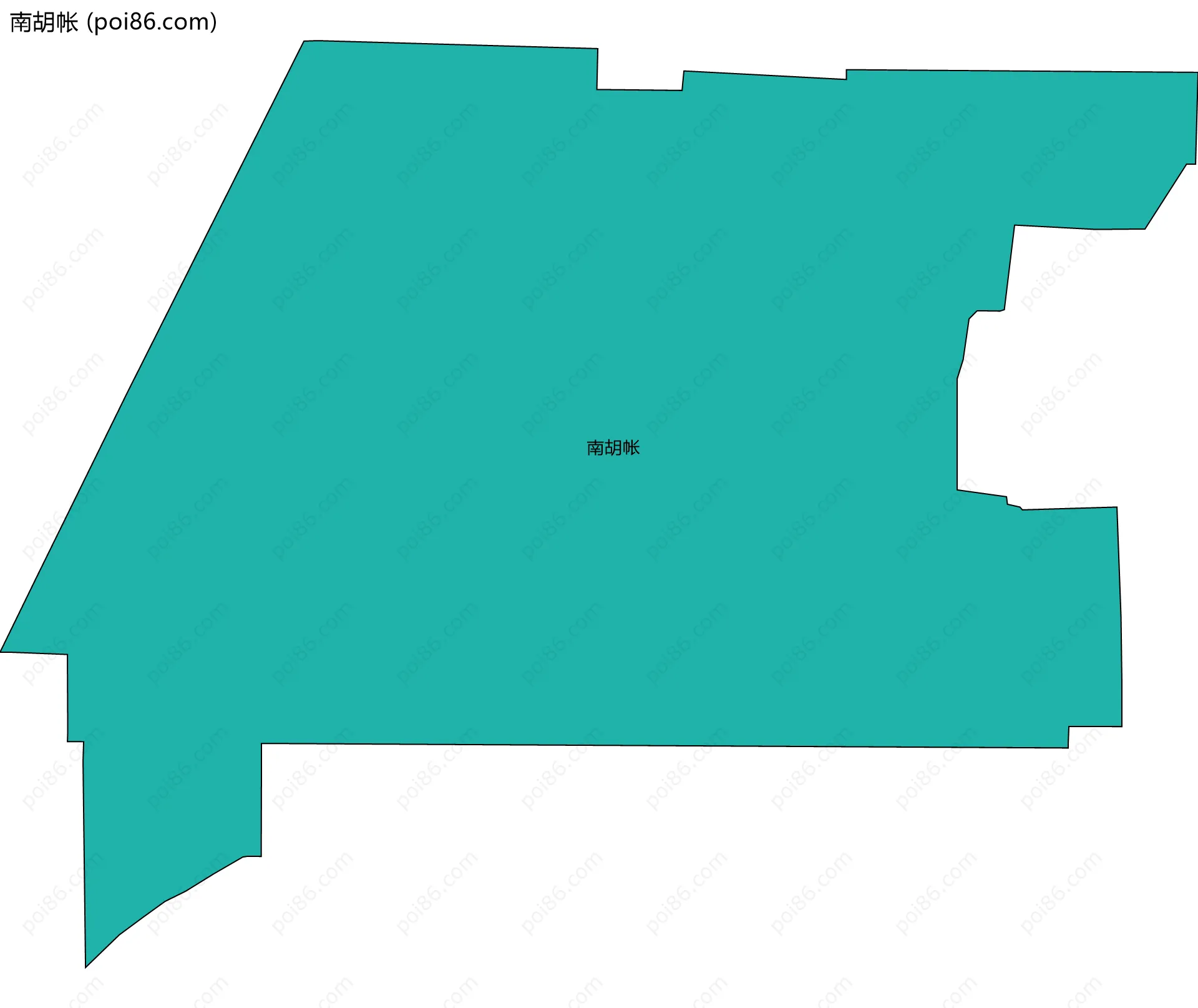 南胡帐边界地图