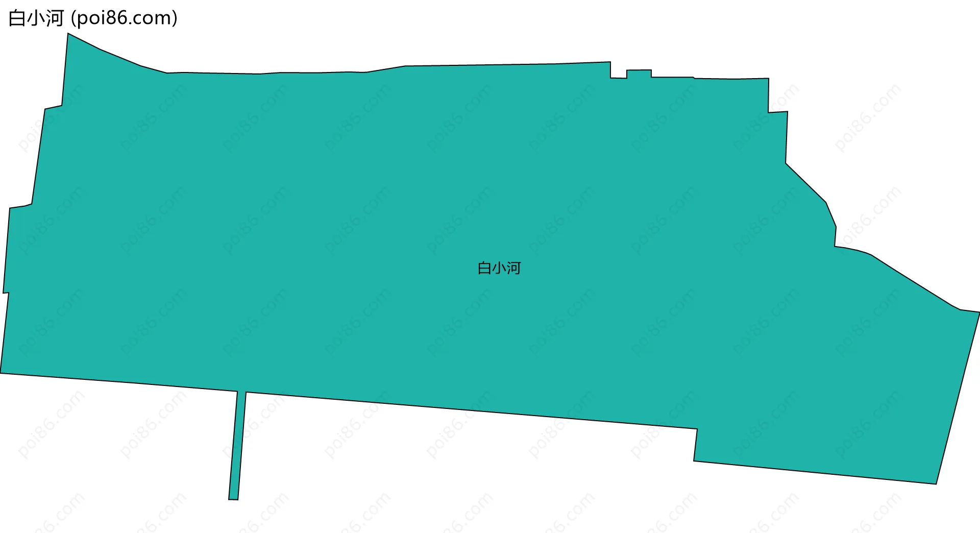 白小河边界地图