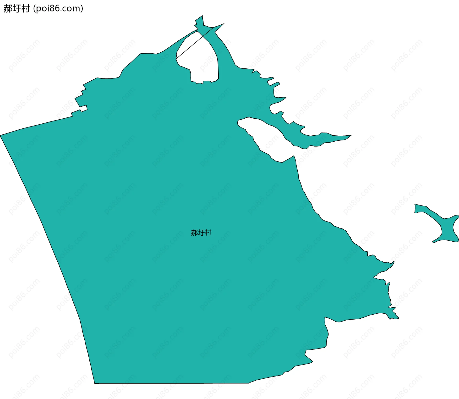 郝圩村边界地图