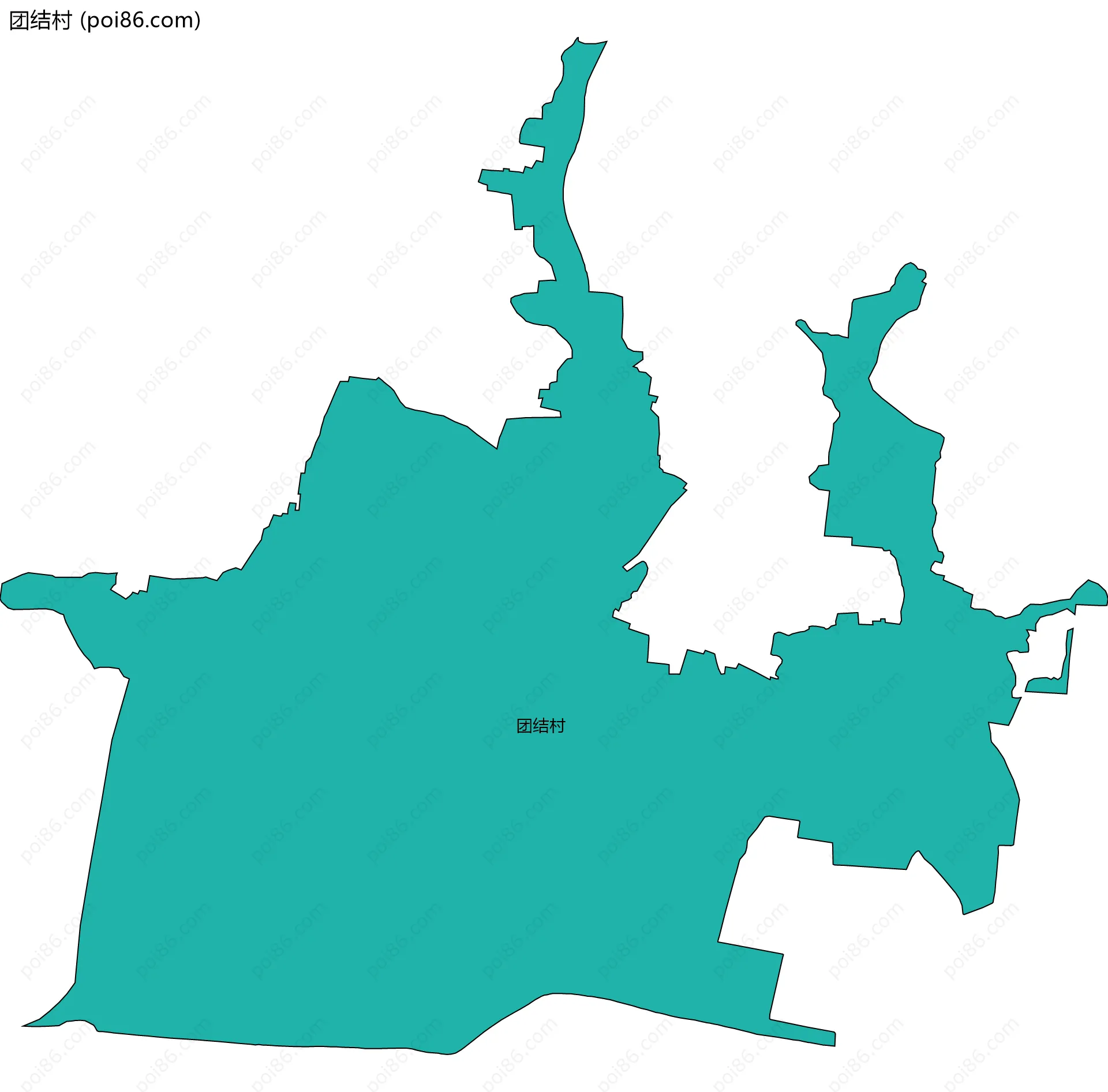 团结村边界地图