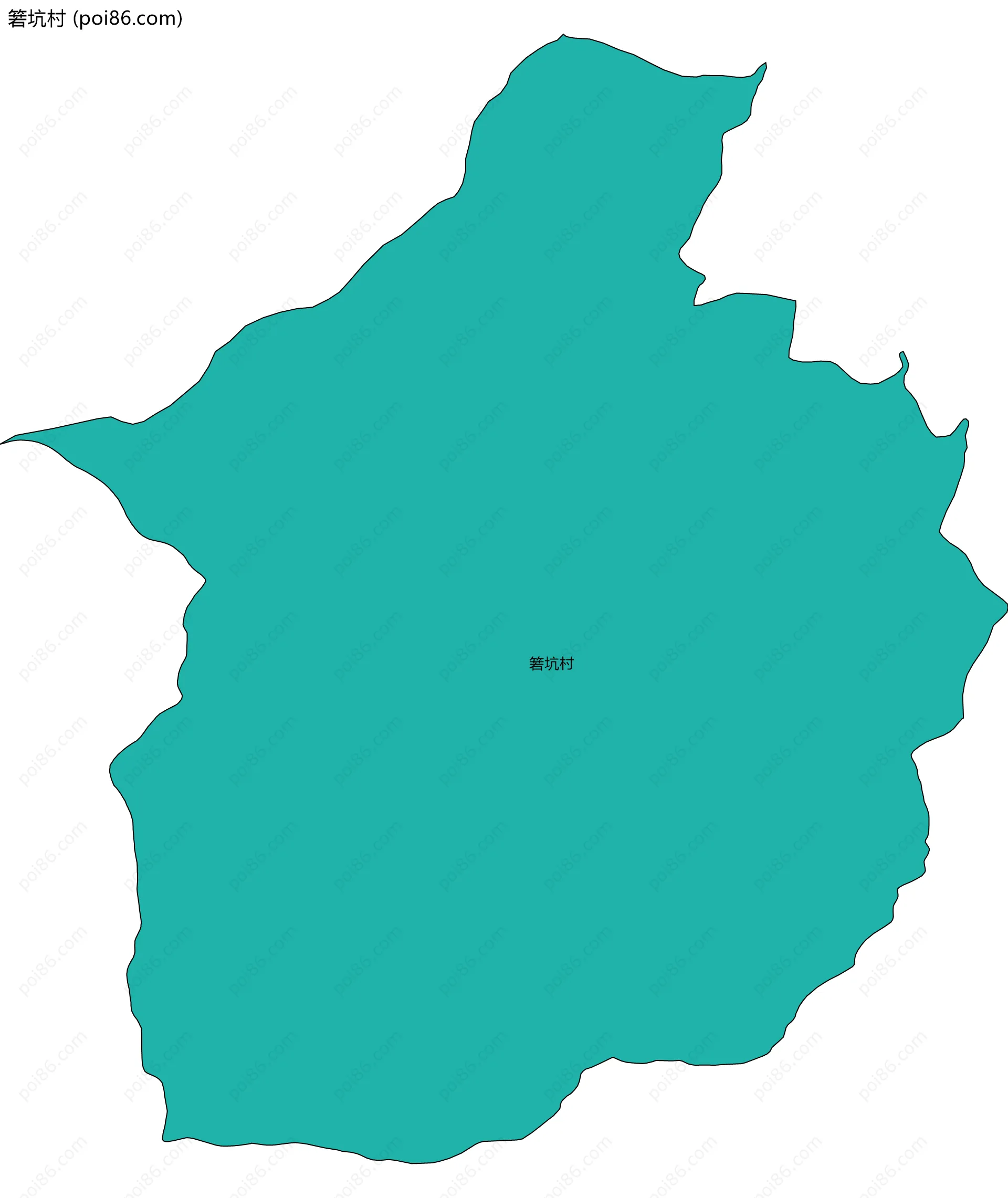 箬坑村边界地图