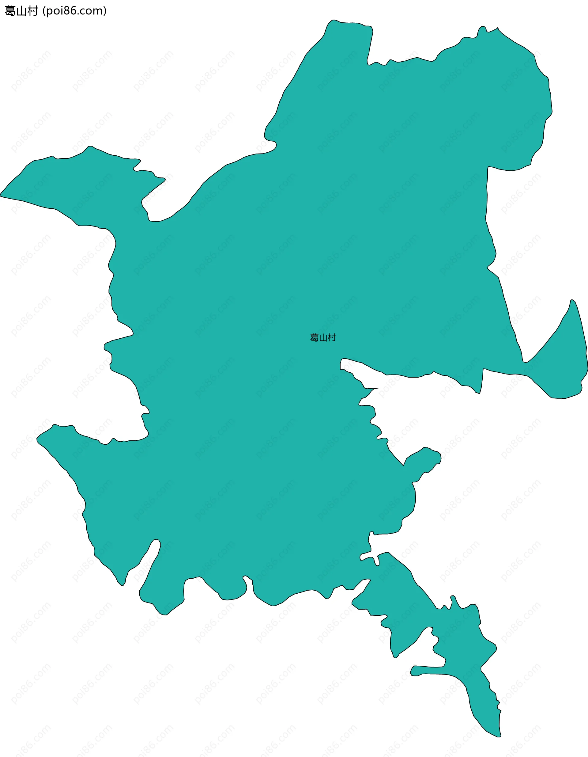 葛山村边界地图