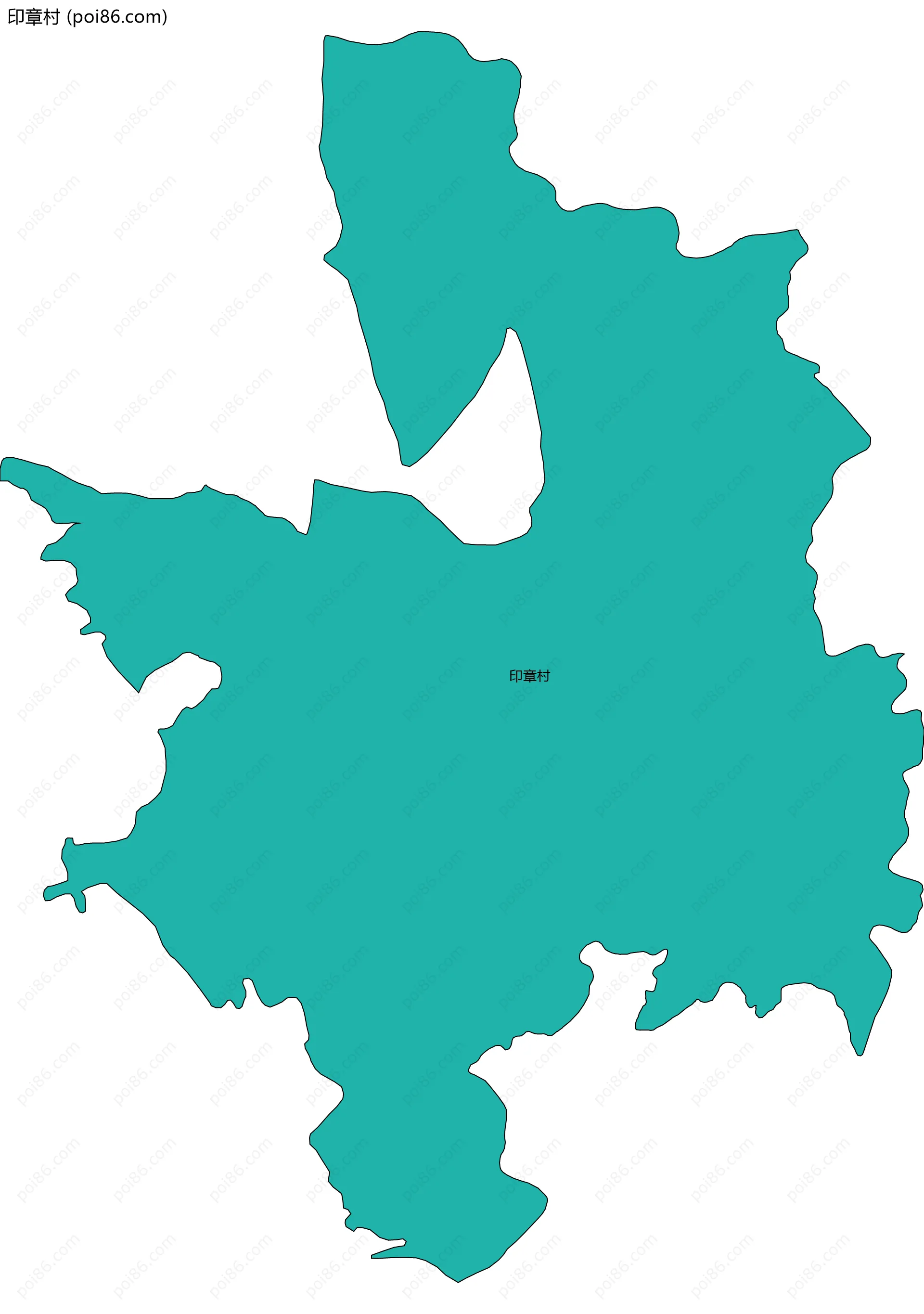 印章村边界地图