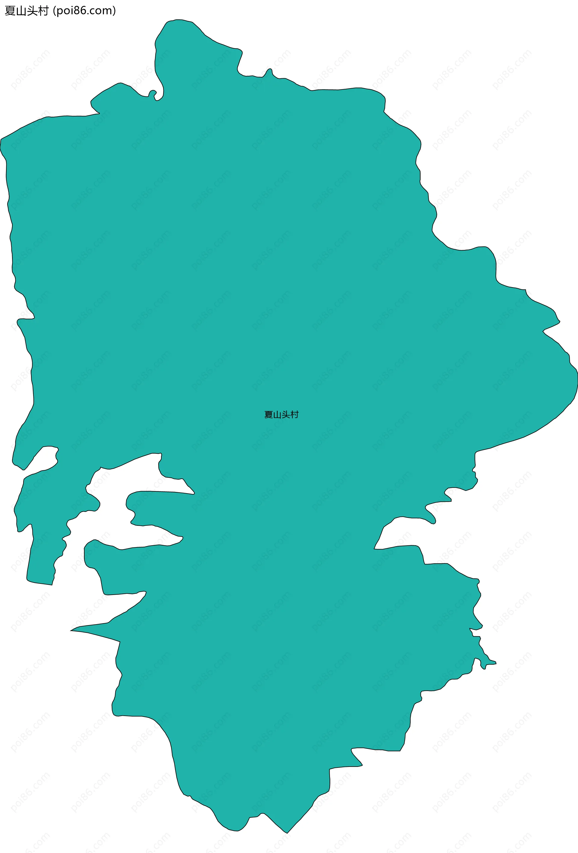 夏山头村边界地图