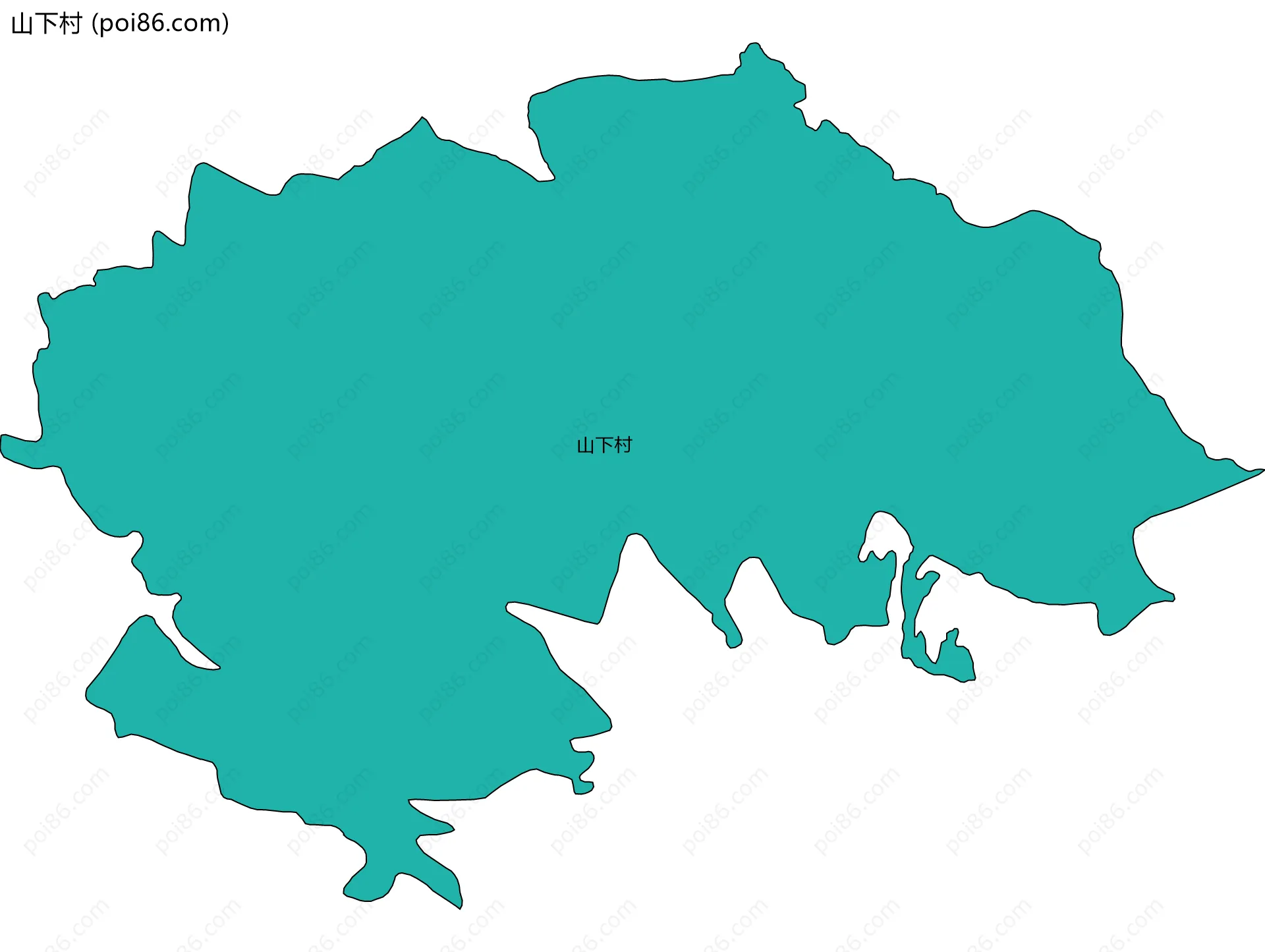 山下村边界地图