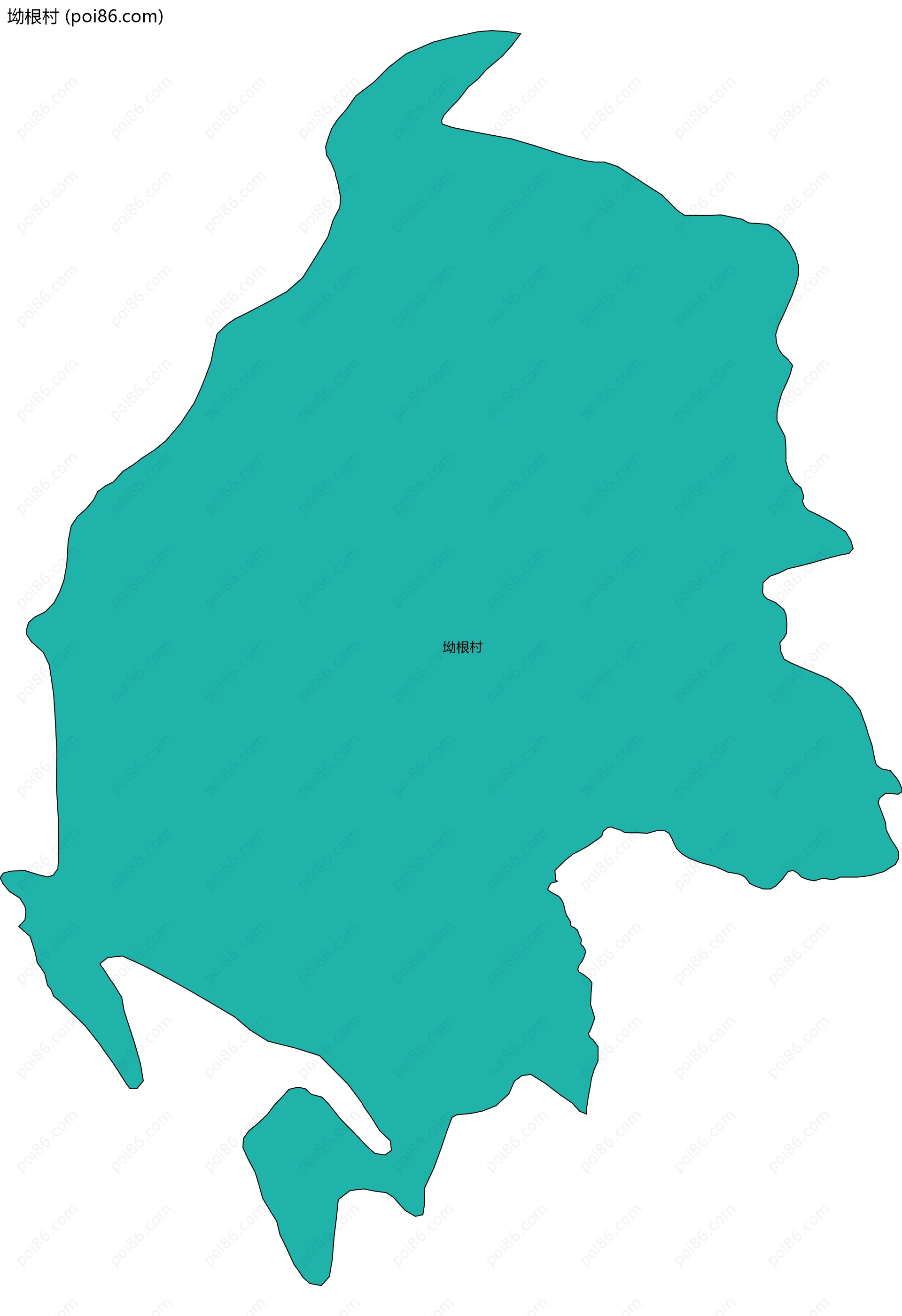 坳根村边界地图