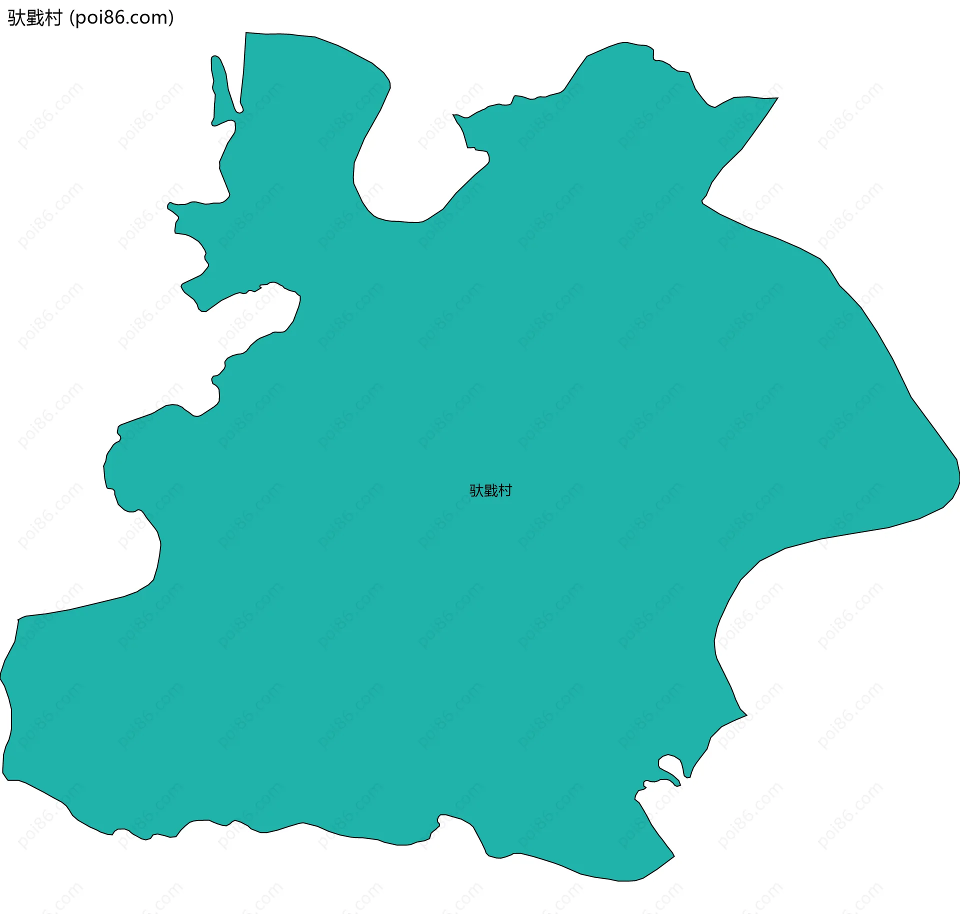 驮戥村边界地图