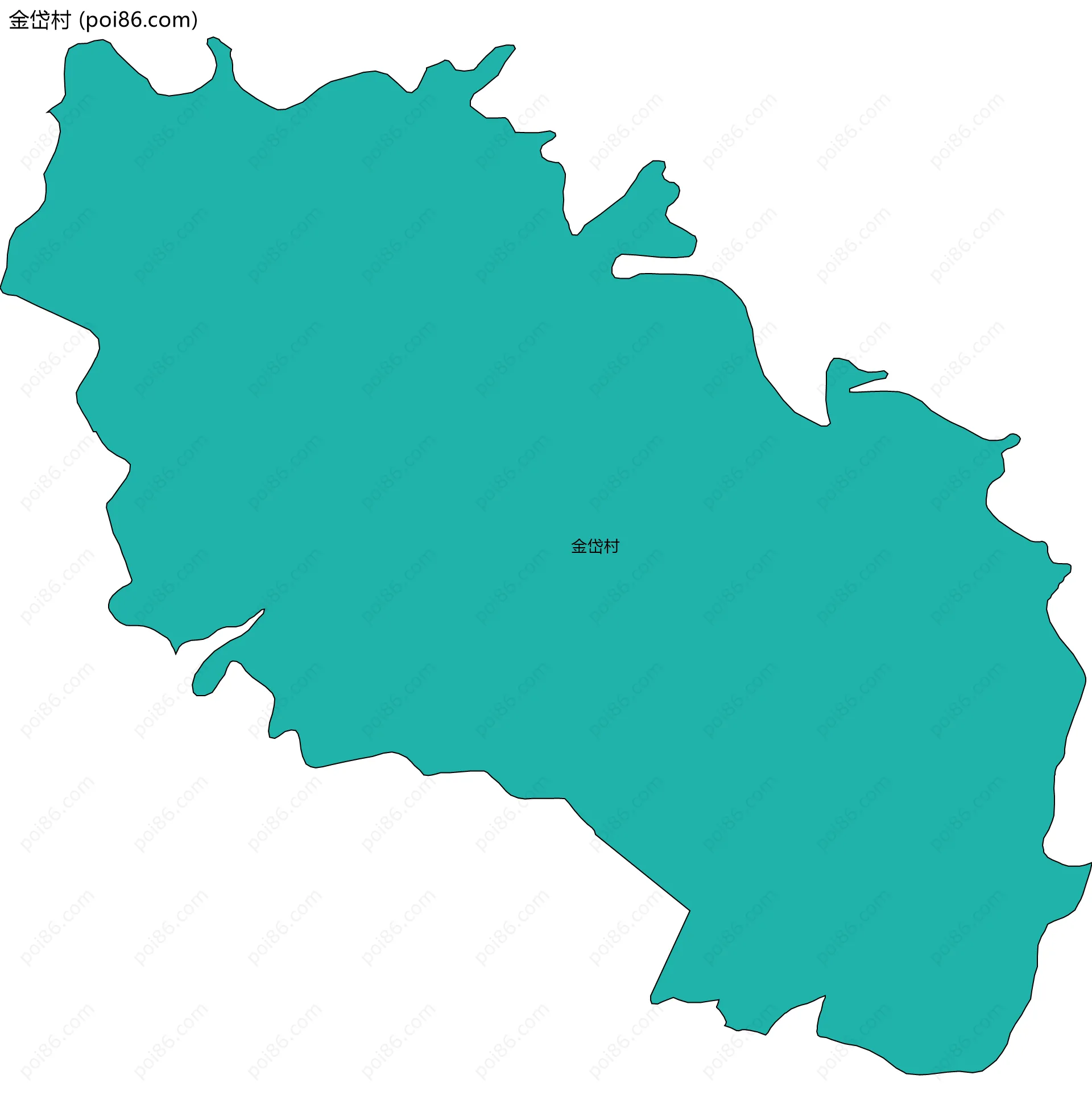 金岱村边界地图