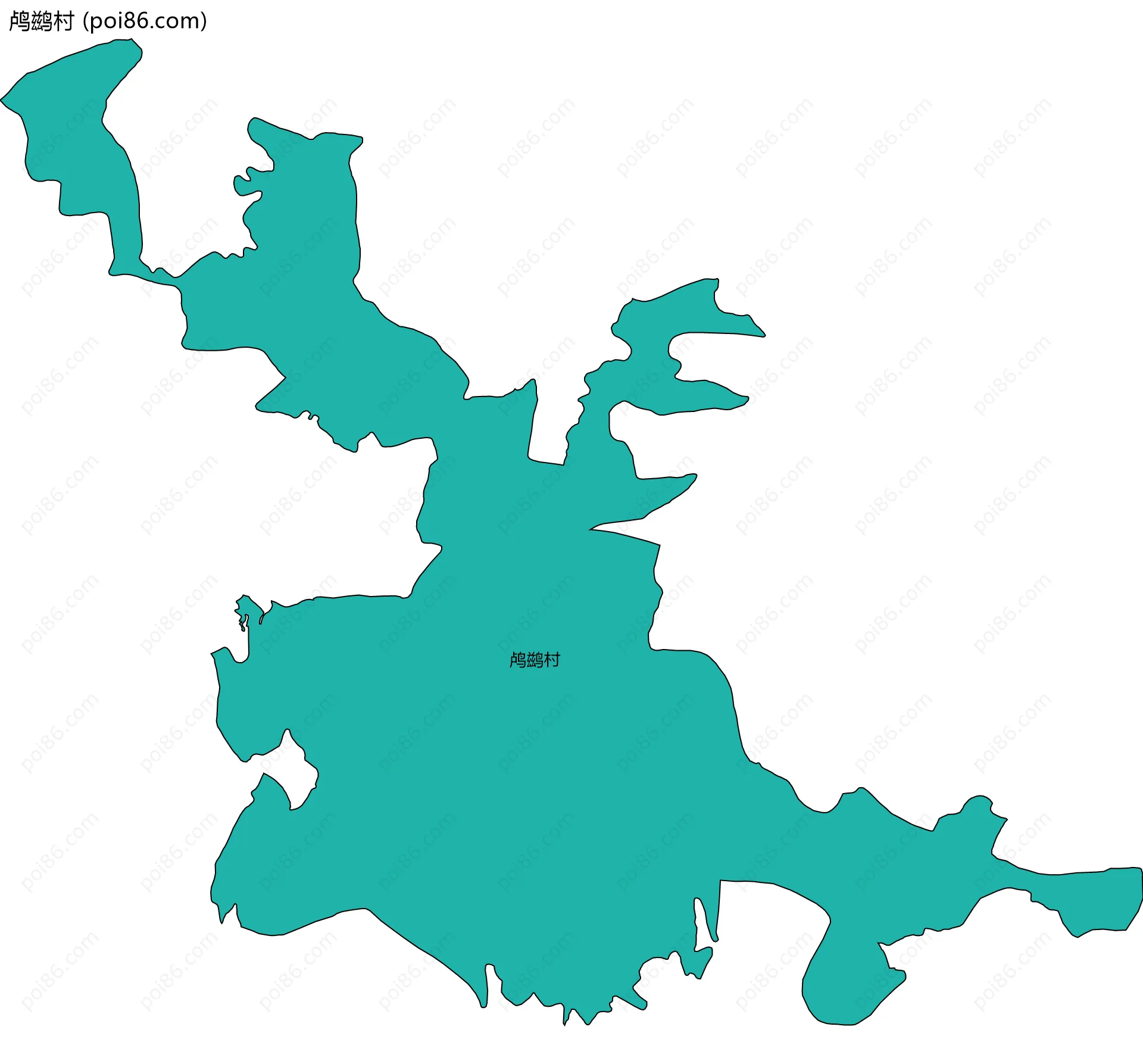 鸬鹚村边界地图