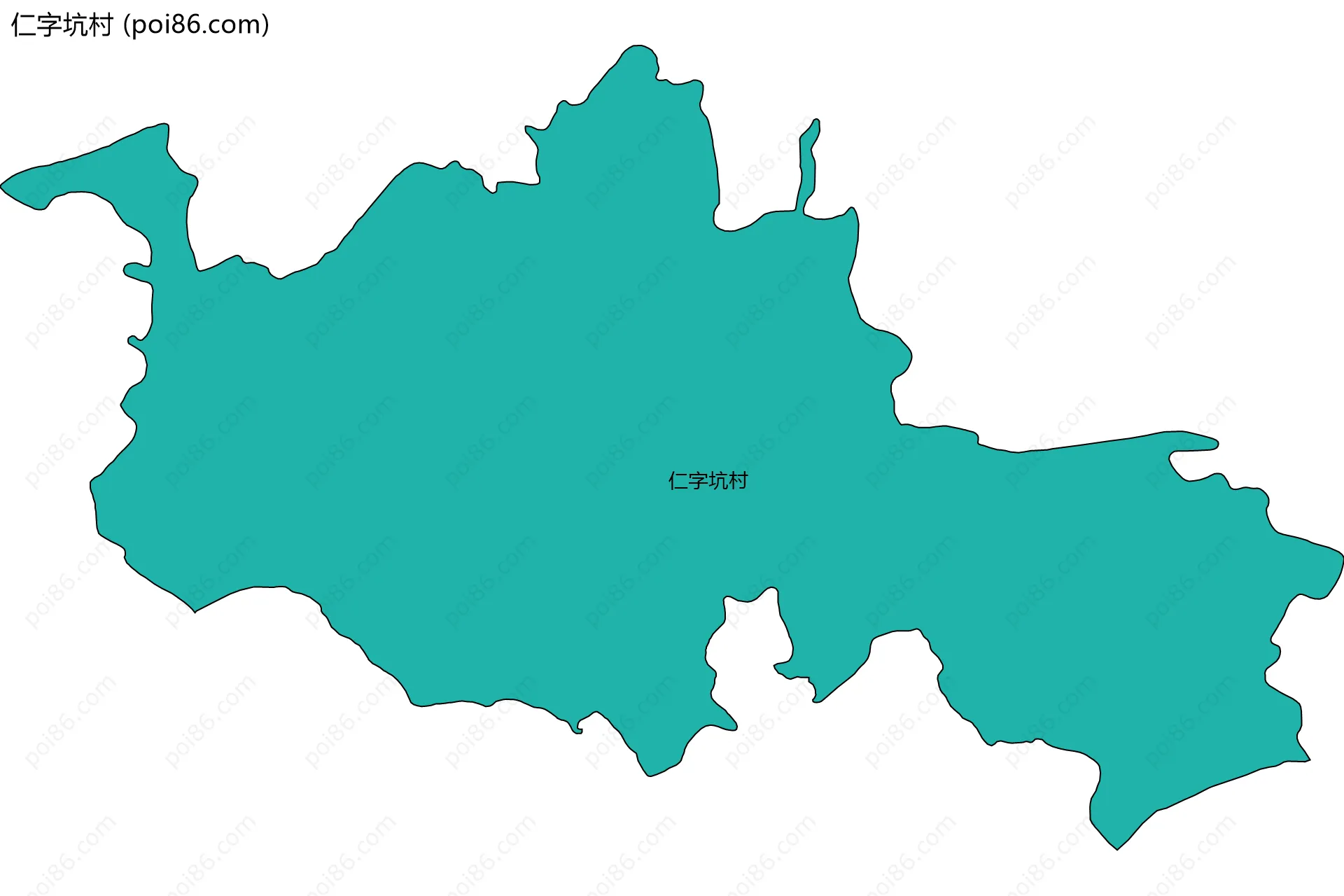 仁字坑村边界地图