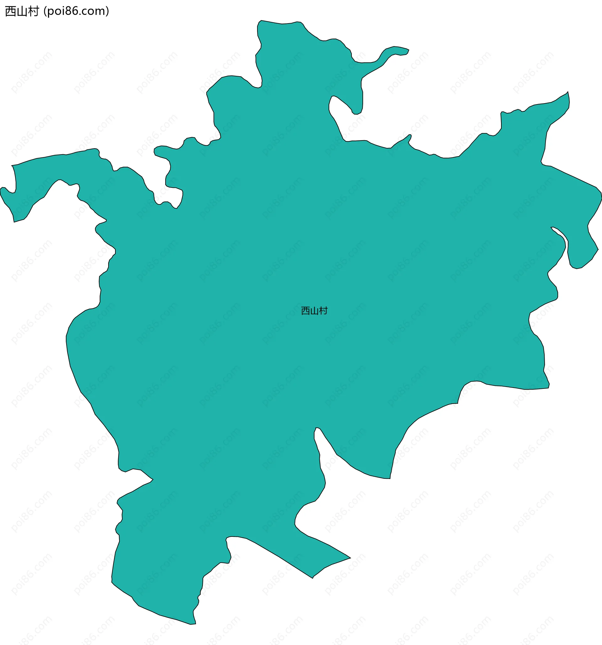 西山村边界地图