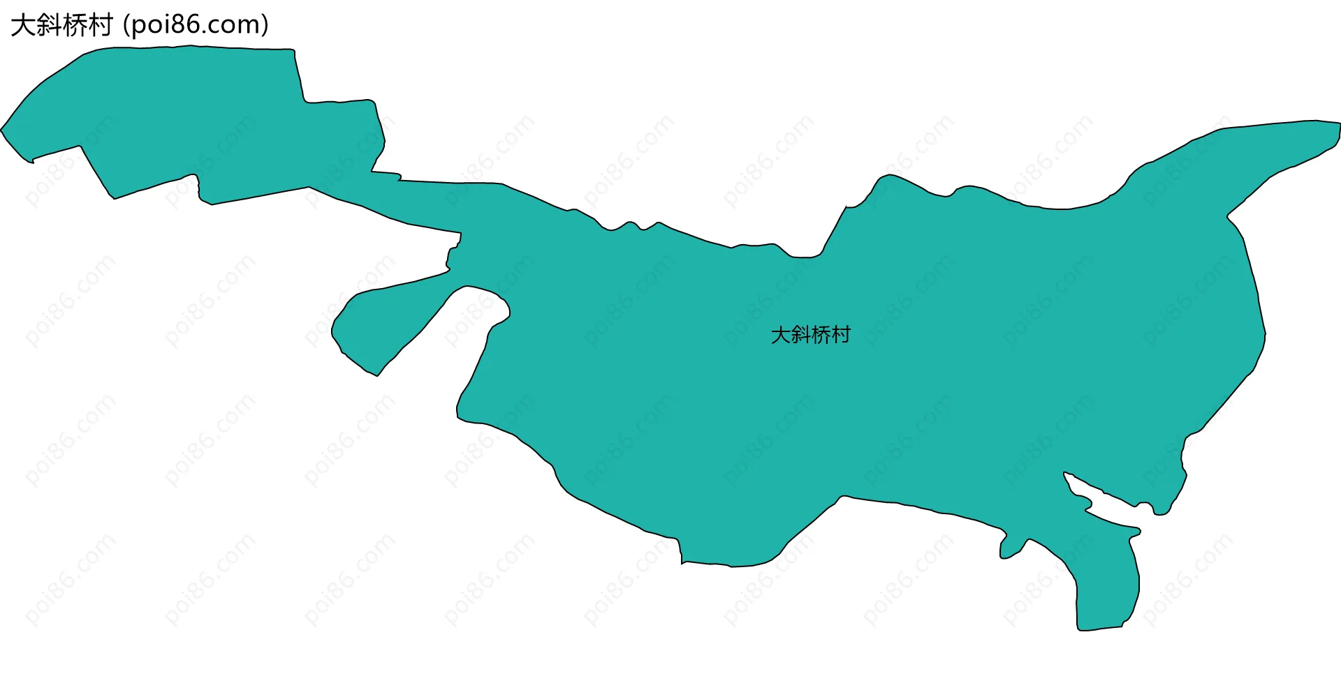 大斜桥村边界地图