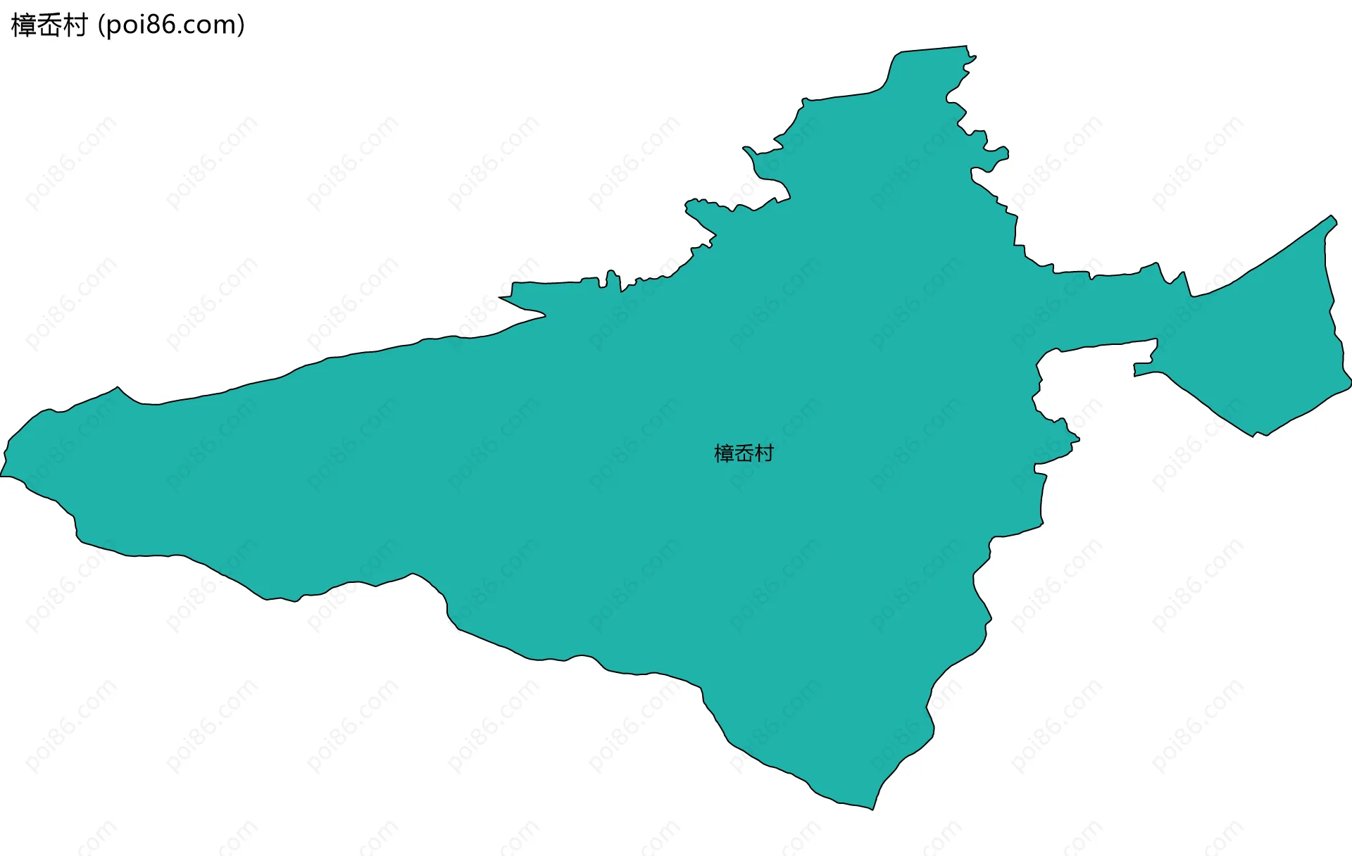 樟岙村边界地图