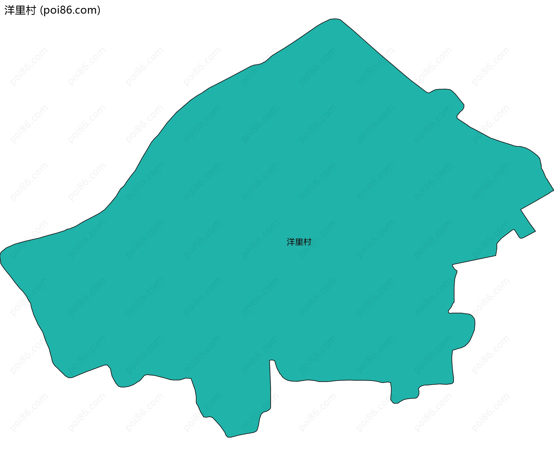 洋里村边界地图