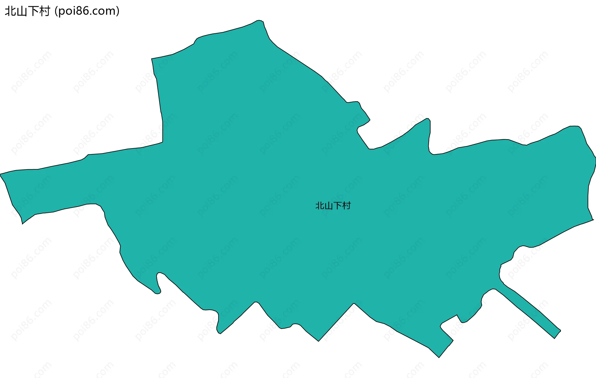 北山下村边界地图