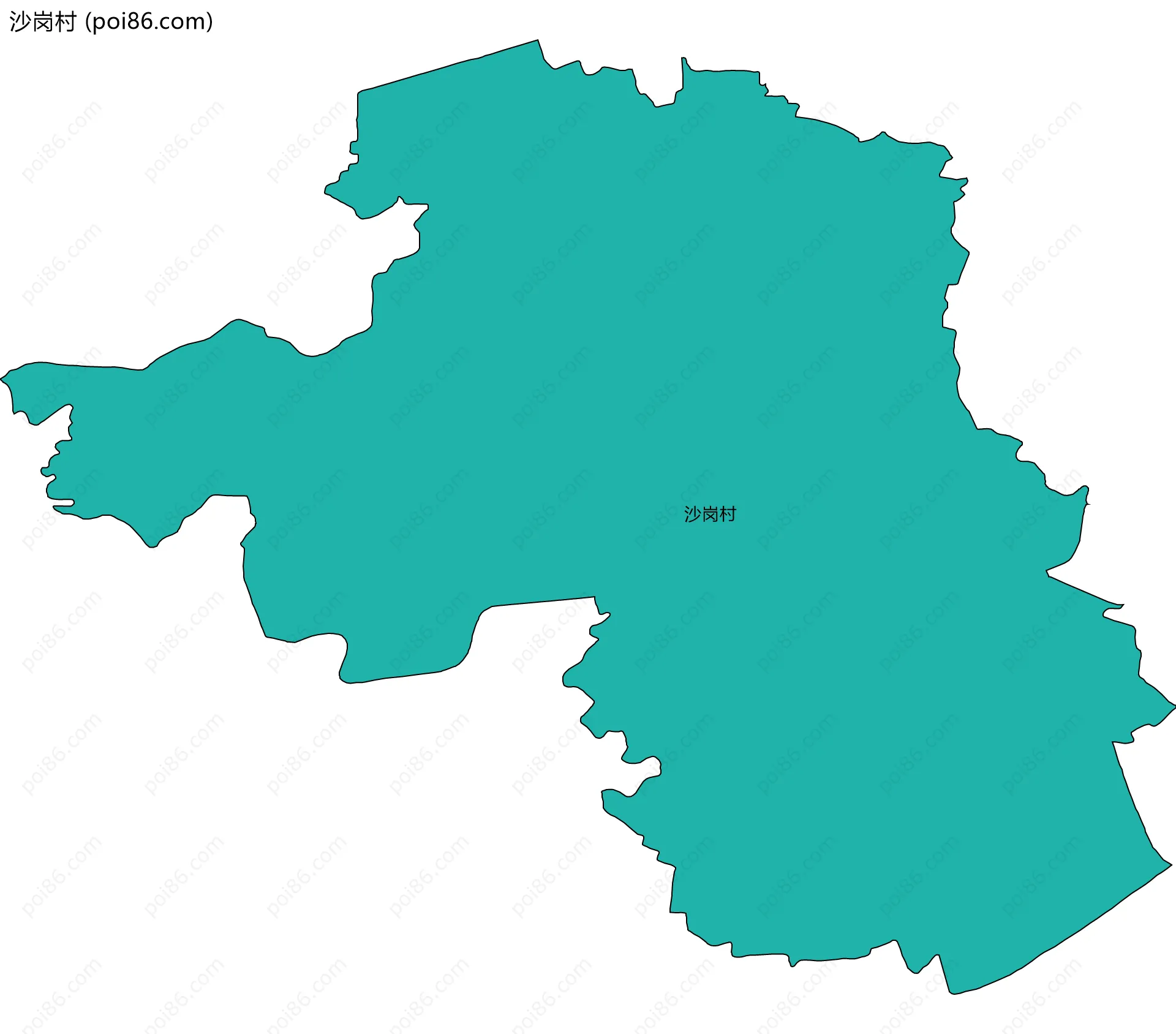 沙岗村边界地图