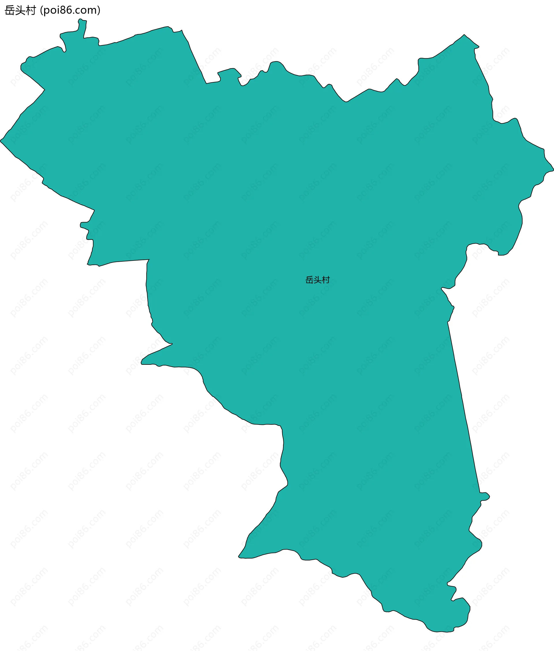 岳头村边界地图