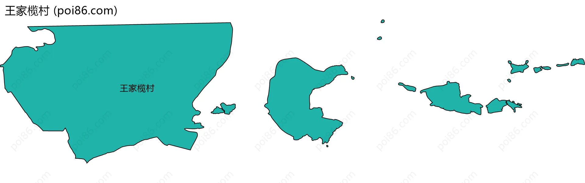 王家榄村边界地图