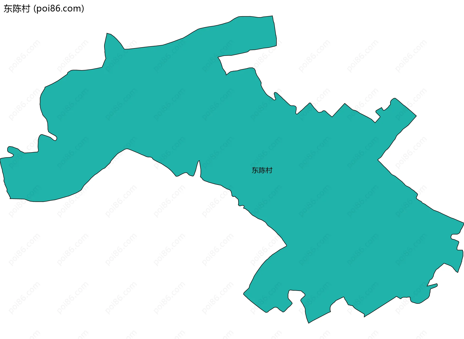 东陈村边界地图